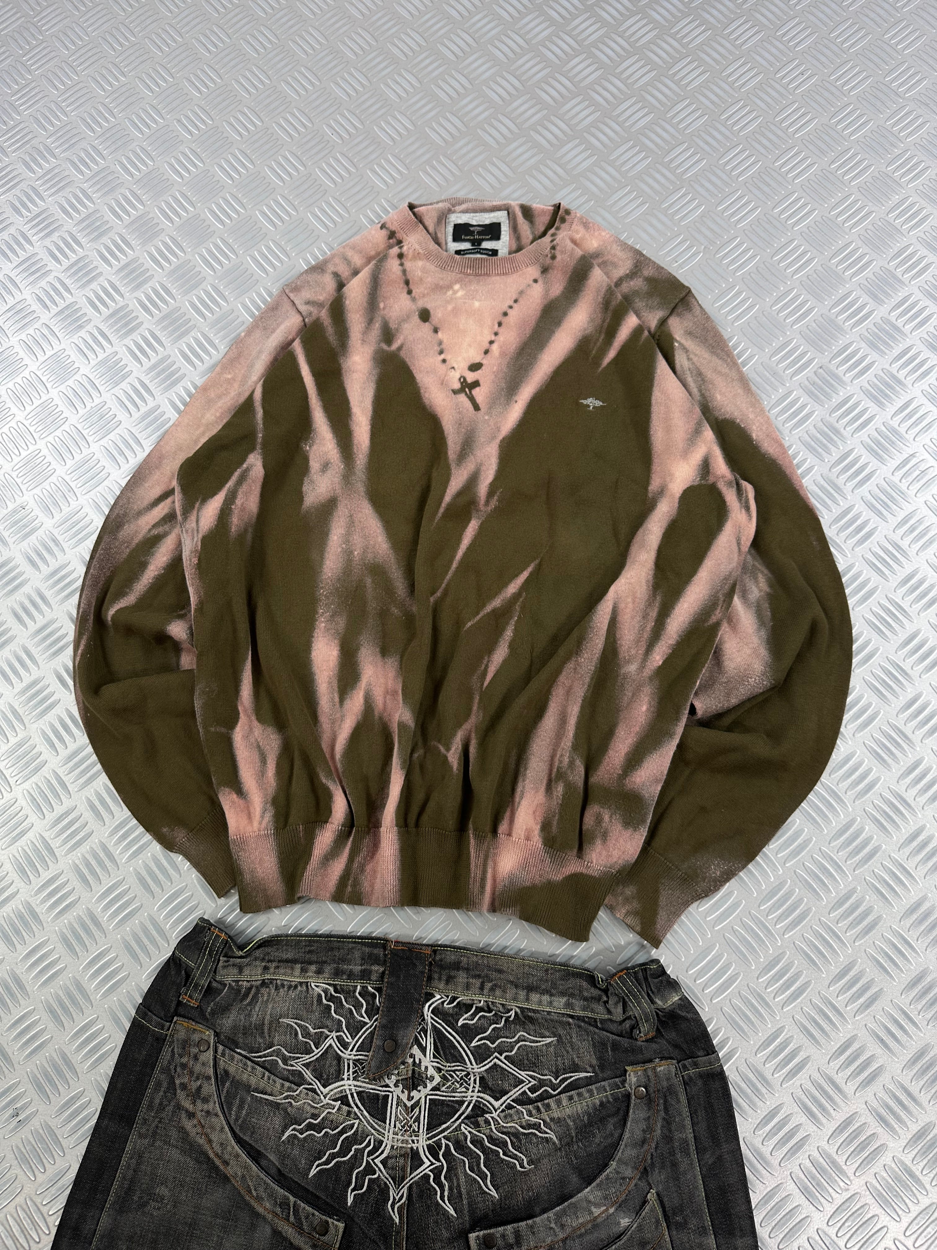 Vintage knitted sweater handmade (L)