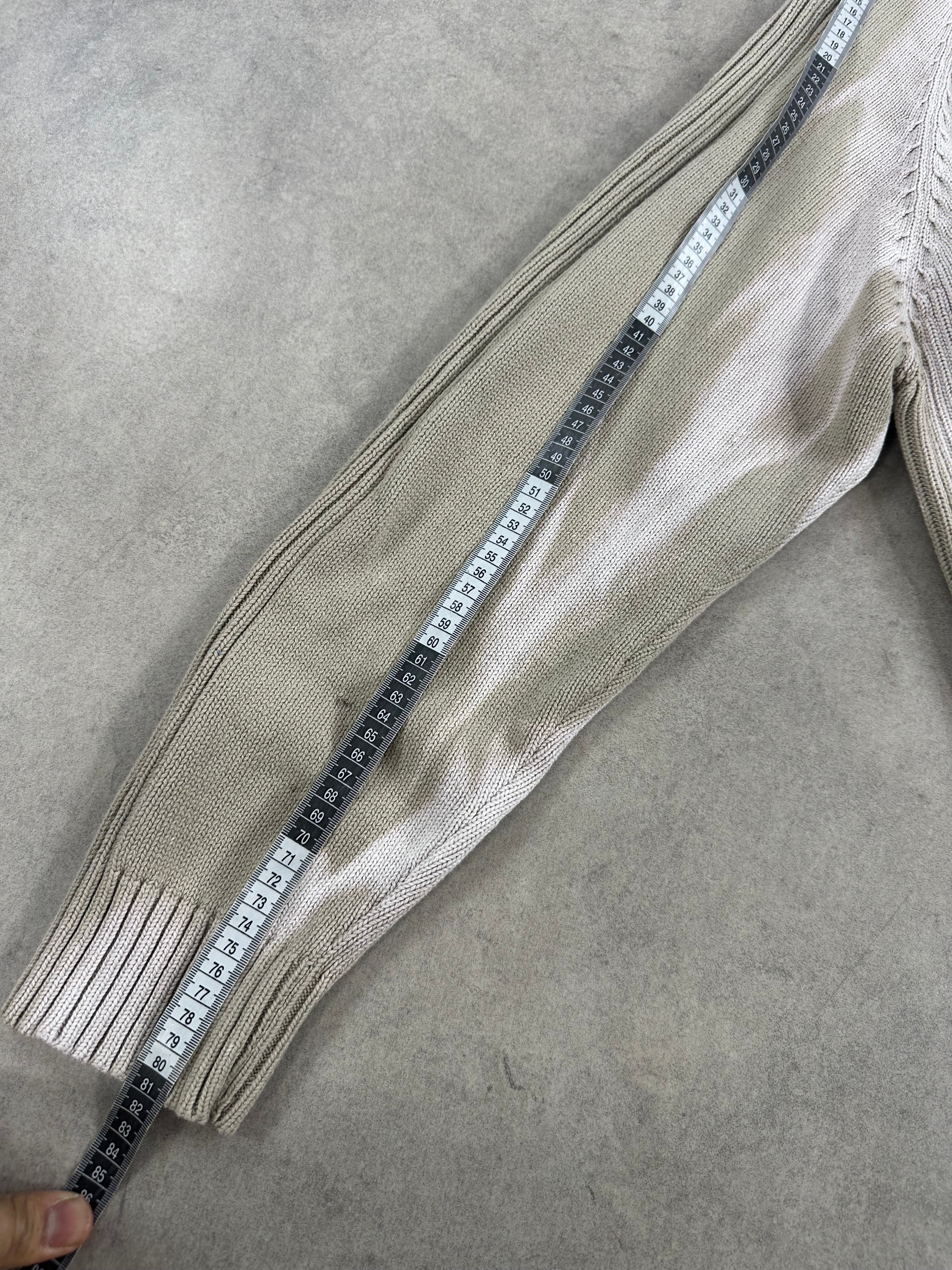 Full zip up knitted sweater custom y2k (L)