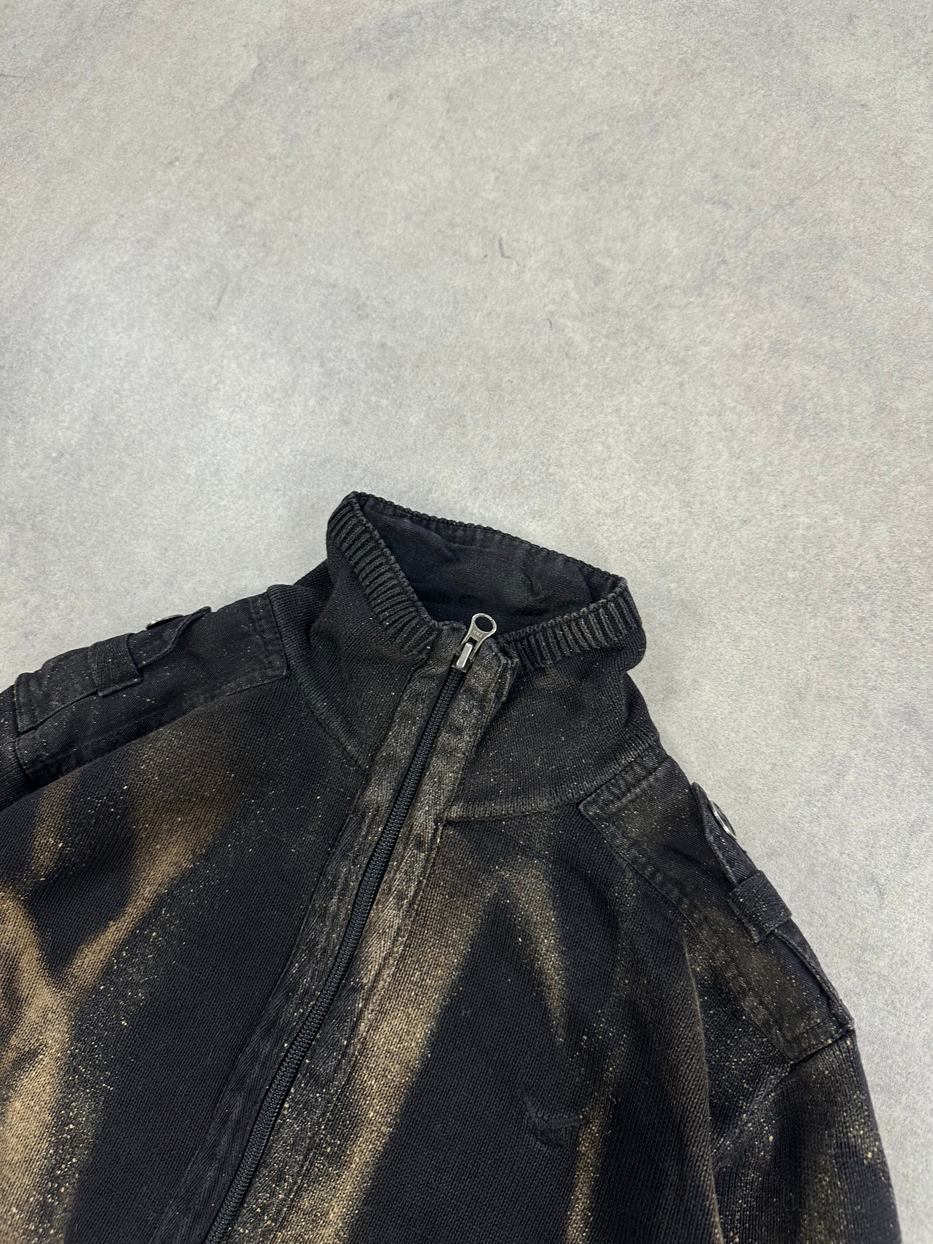 Full zip knitted sweater custom 00’s (S)