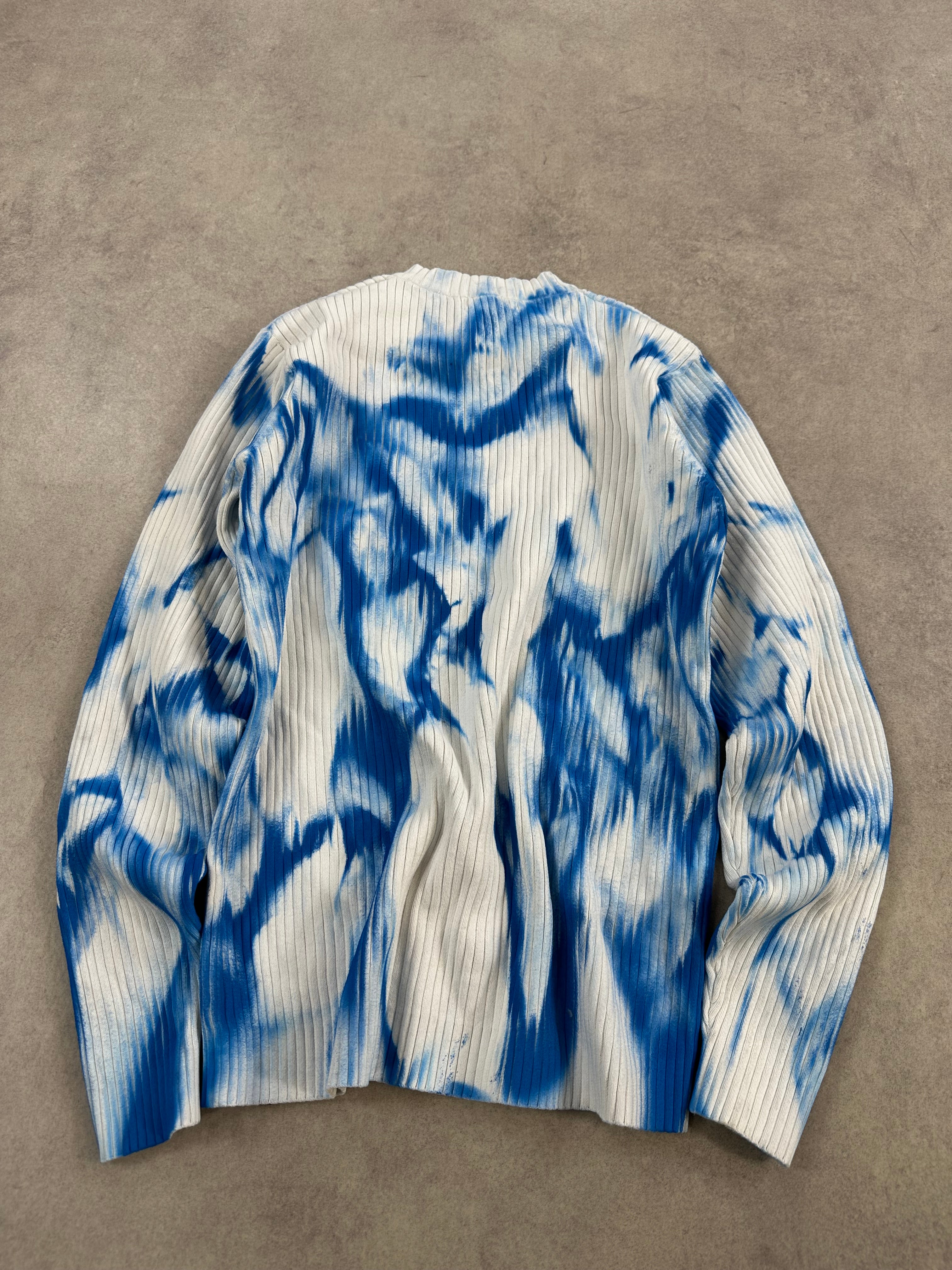 Vintage asymetrical Y2k Knitted Sweater custom (S)