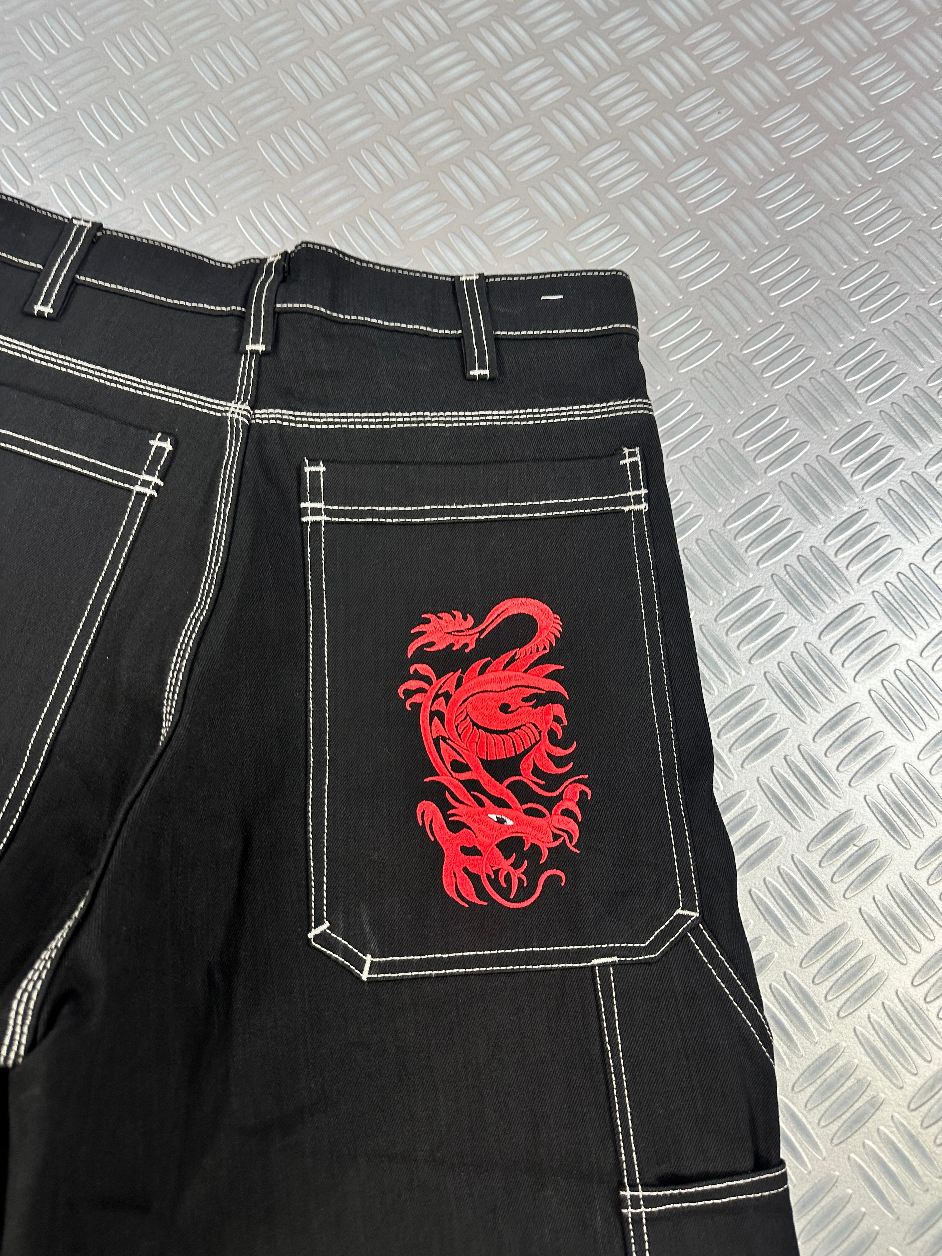 Black baggy jorts y2k 2000’s (M)