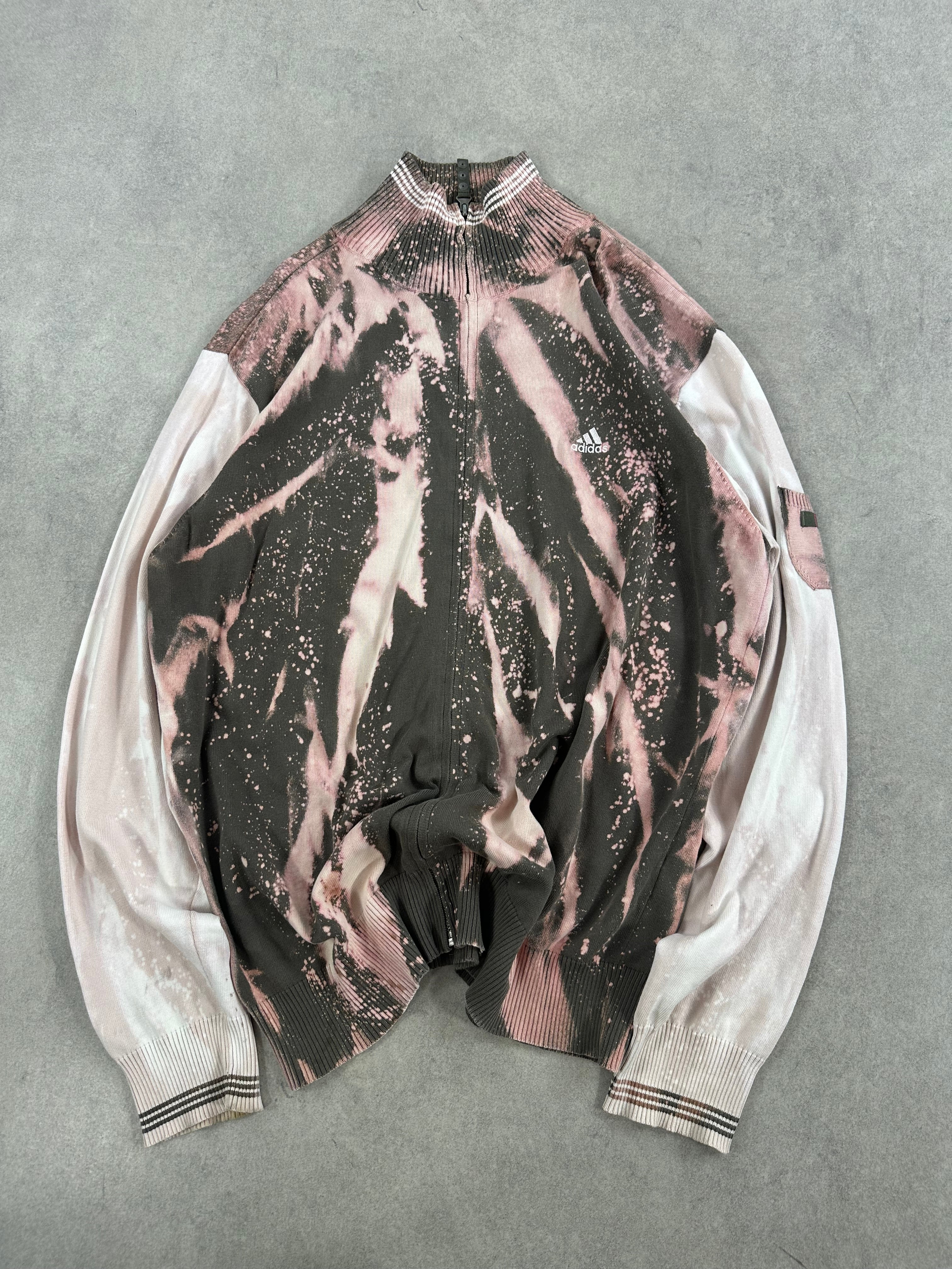 Adidas full zip sweater custom y2k (XL)