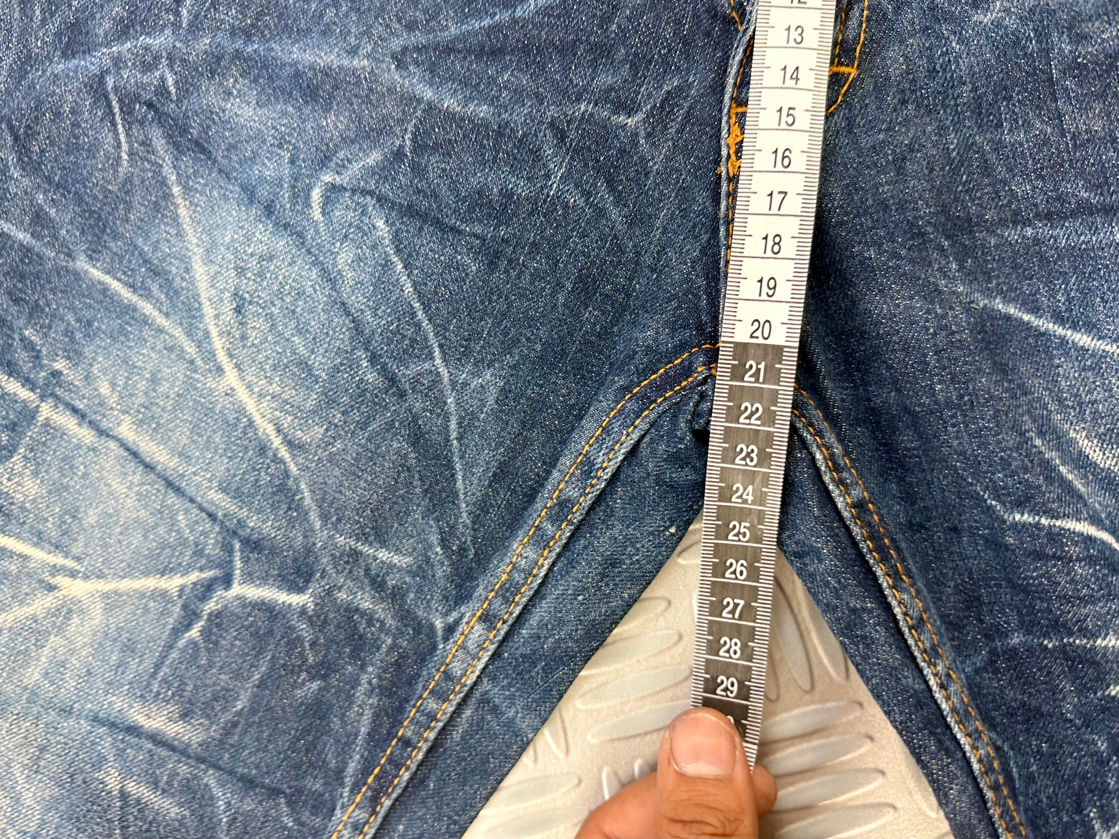 2000´s  karakuri tamashi Double waist japanese jeans vintage  (S)