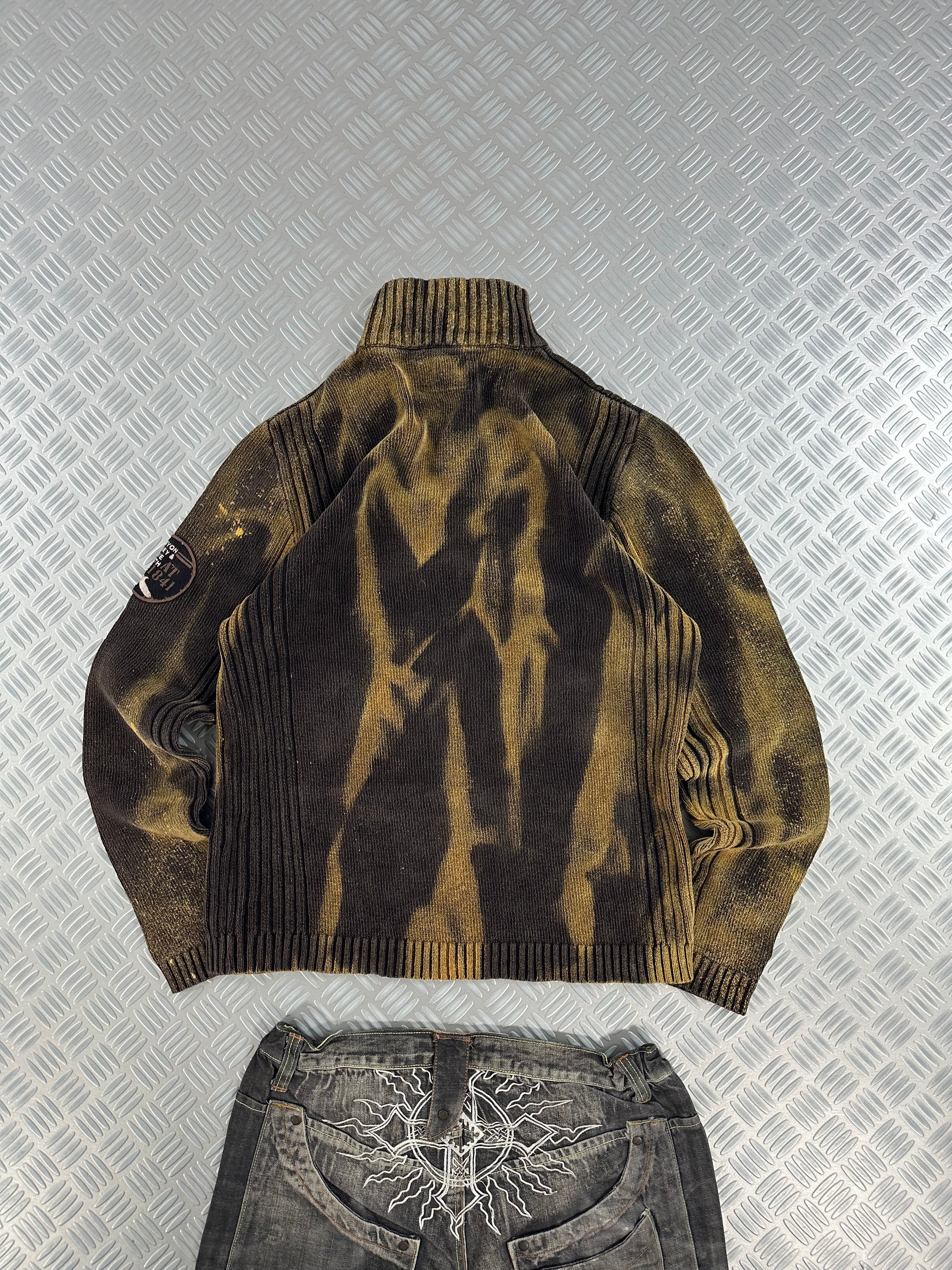 Vintage Knitted Bleached Y2k Sweater (L)