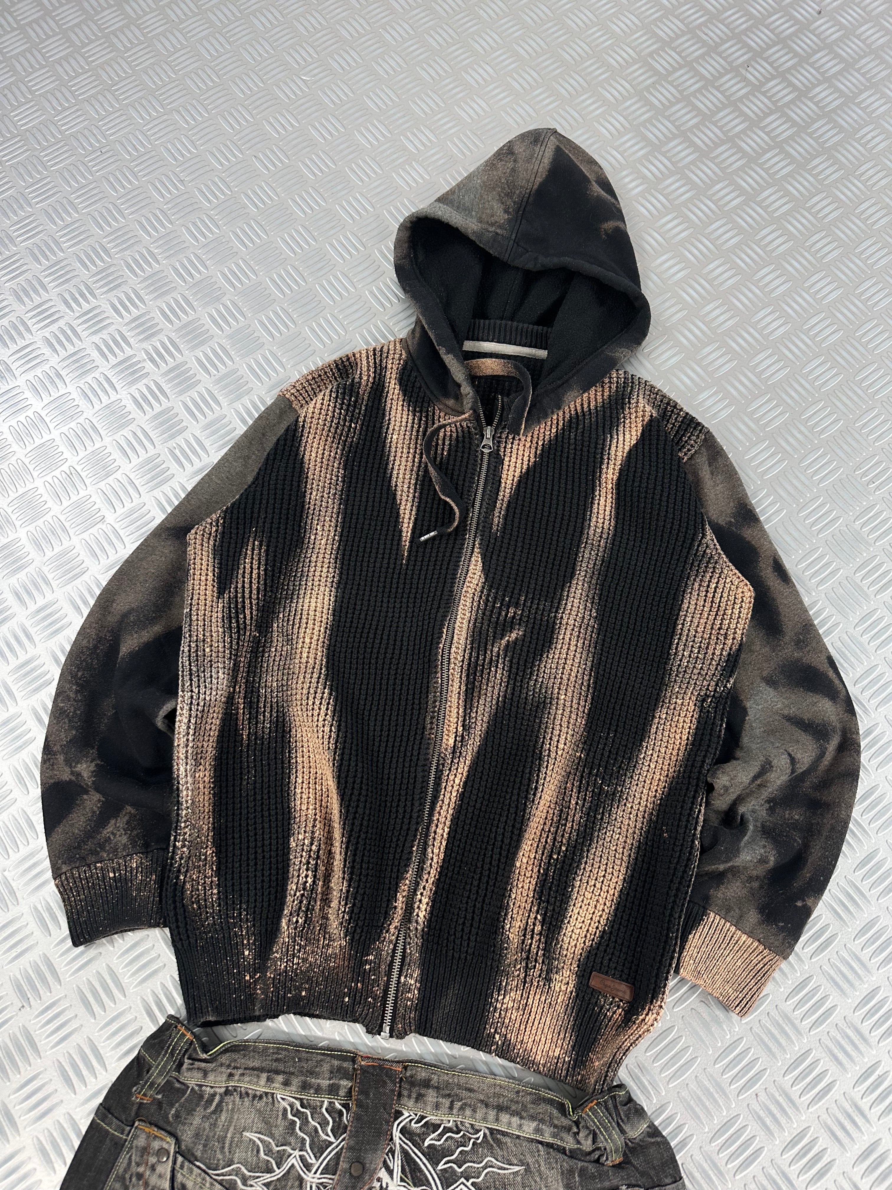 Hooded handmade knitted sweater pepe jeans vintage (L)