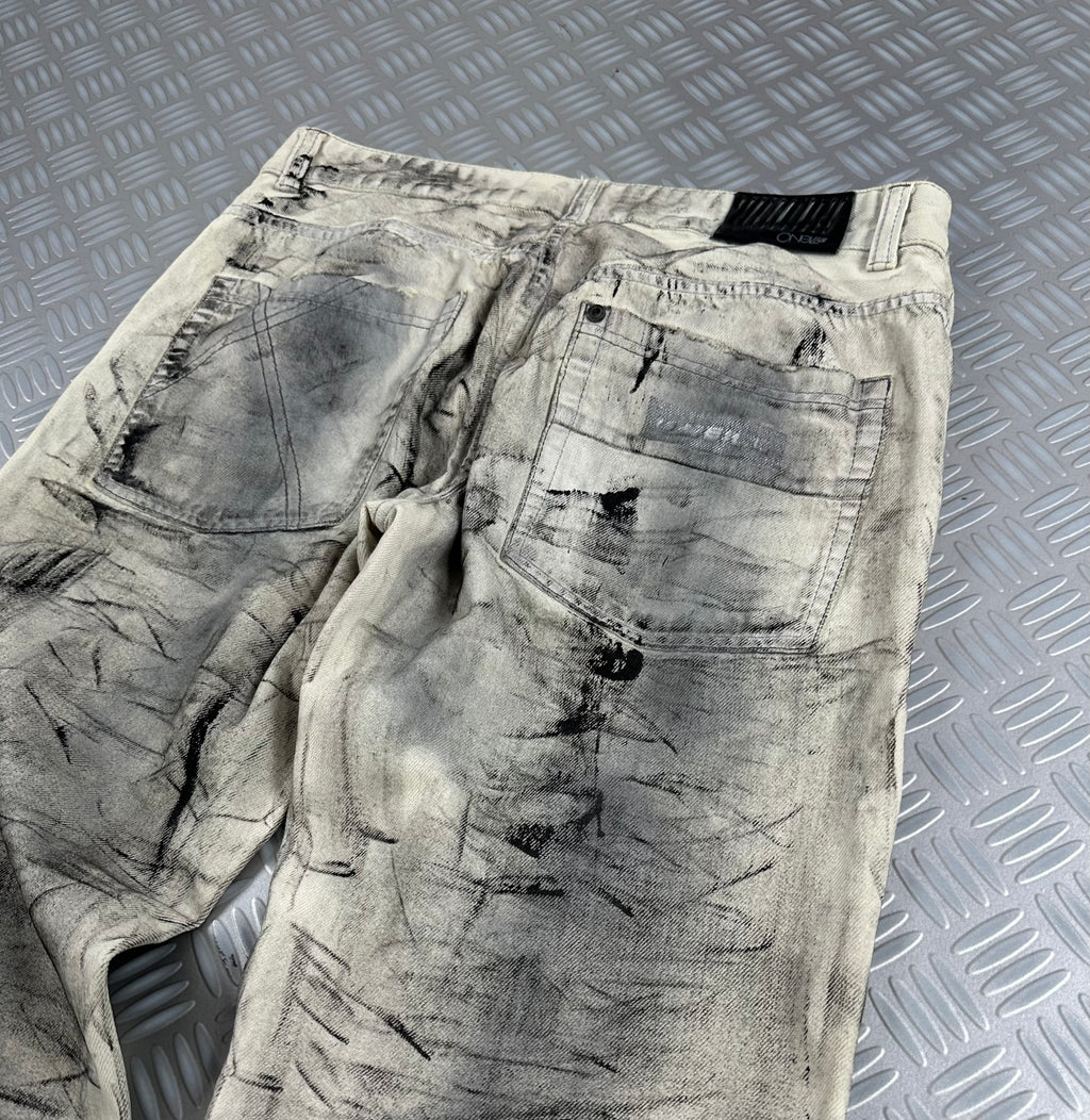 Vintage custom jeans faded y2k (L)