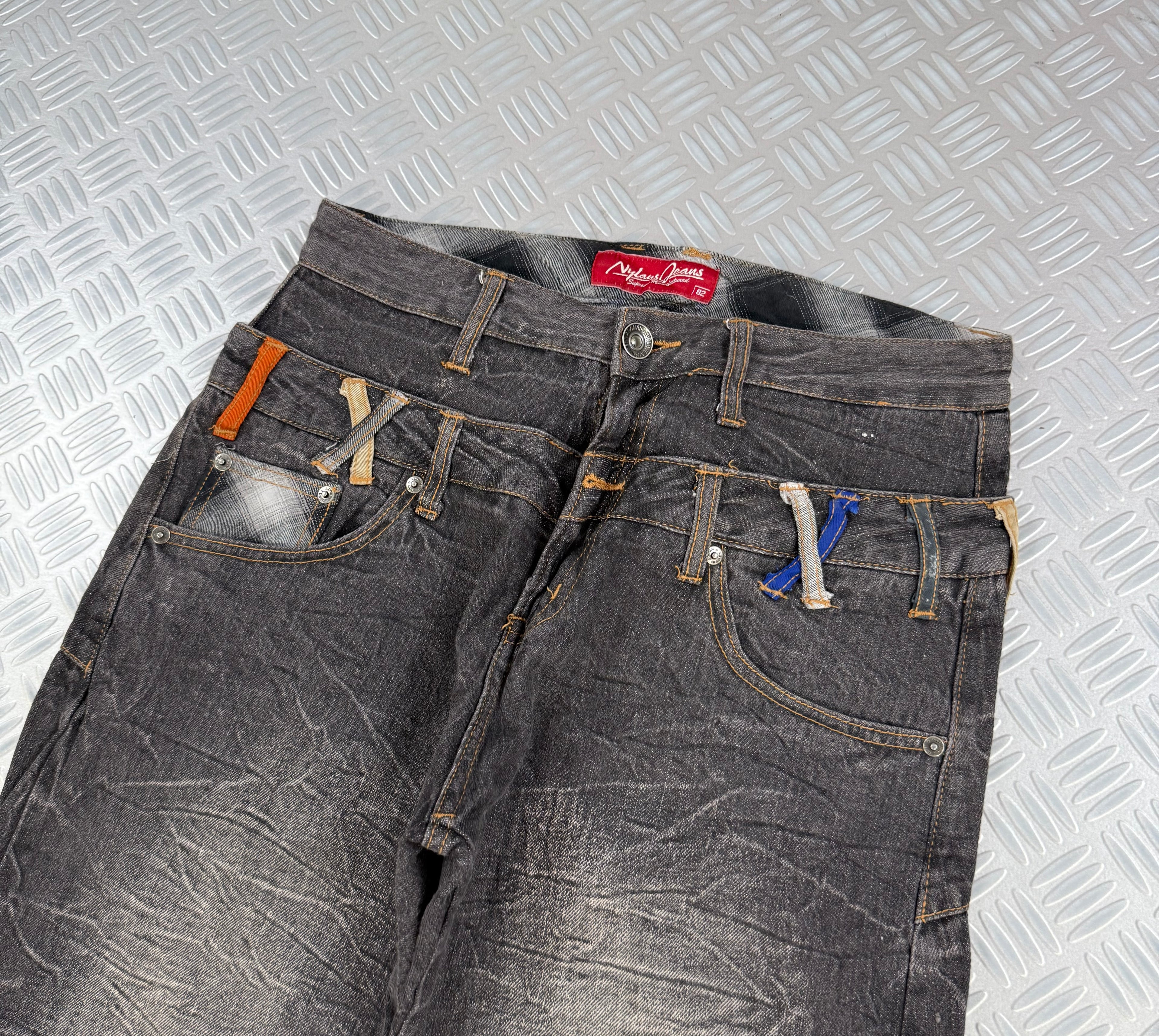 Double waist Japanese y2k jeans vintage (M)