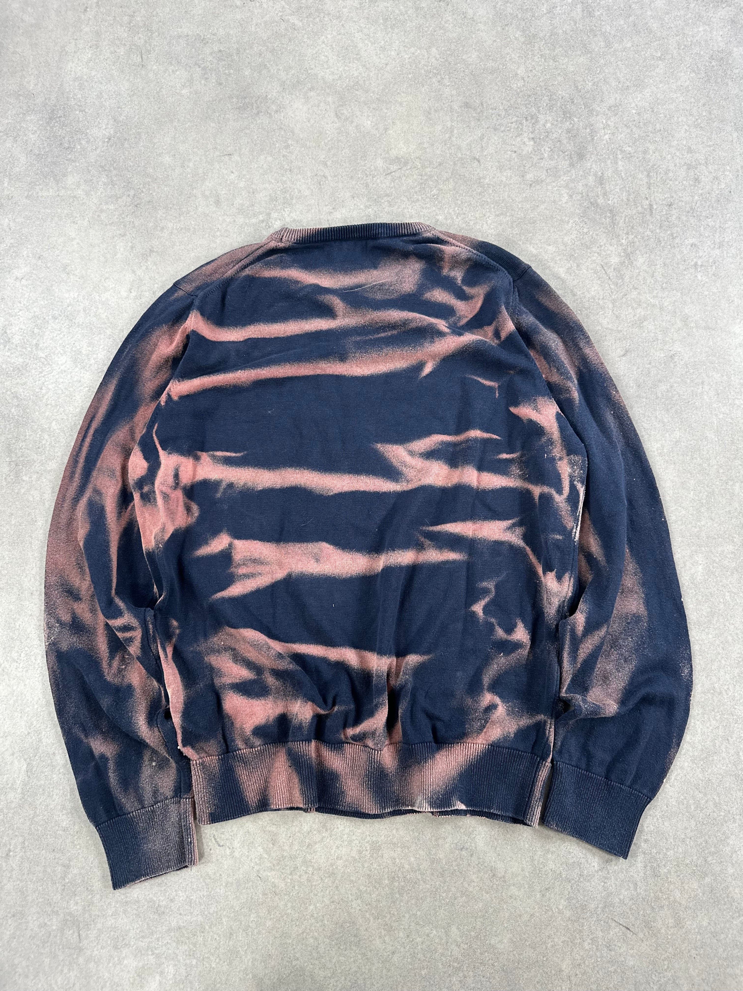 Vintage Tommy Hilfiger Y2k Bleached Knitted Sweater custom (L)