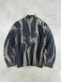 Full zip knitted sweater custom y2k (S)