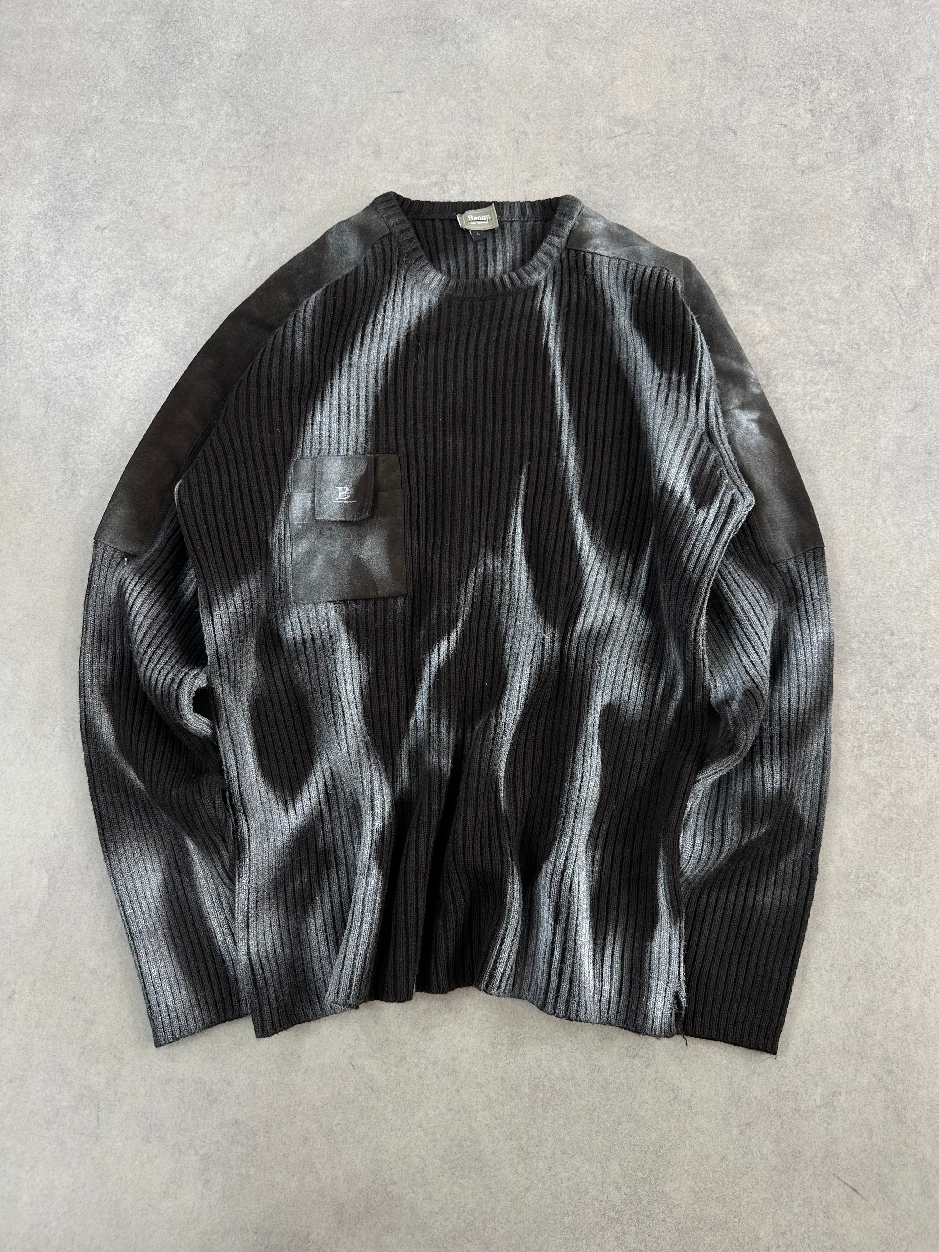 Vintage Knitted Y2k Sweater custom (L)