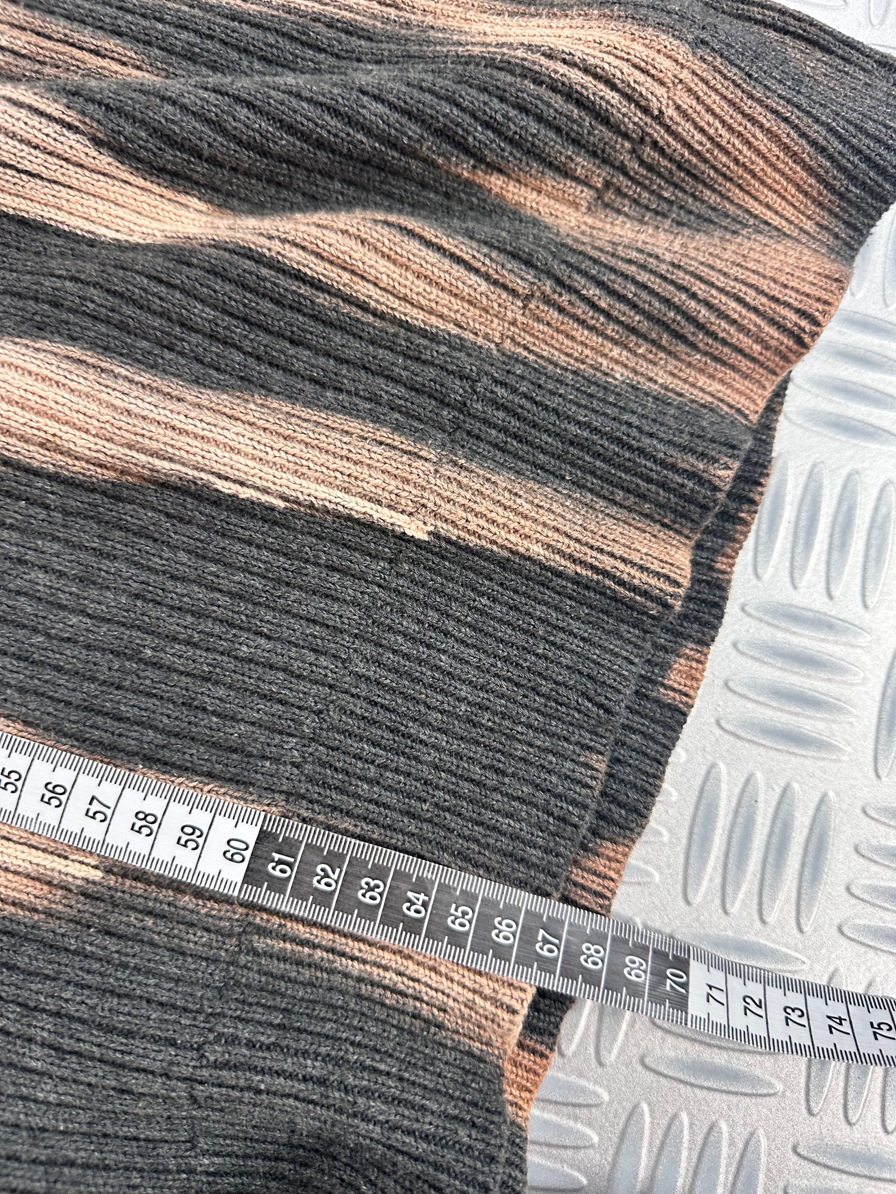 Knitted sweater handmade mid zip y2k (M)