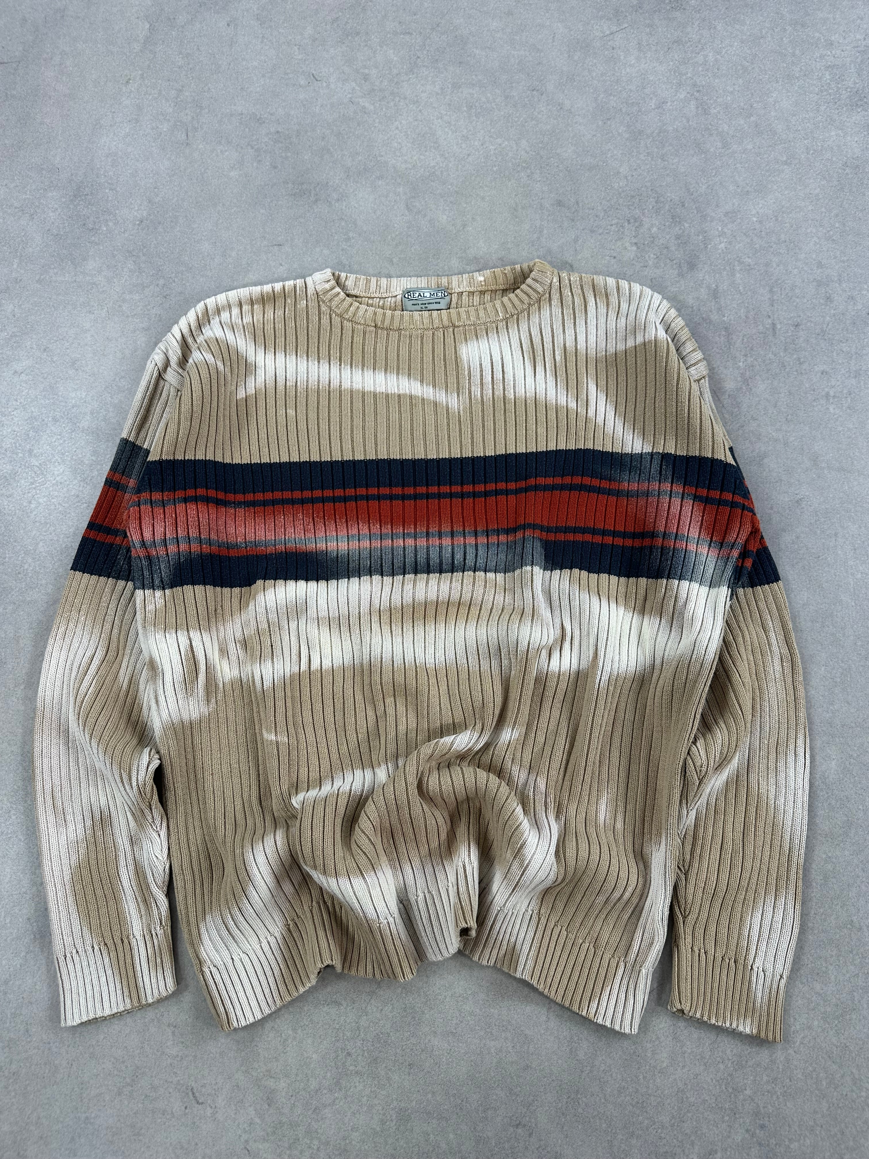 Vintage knitted sweater custom 00’s Y2K (XL)