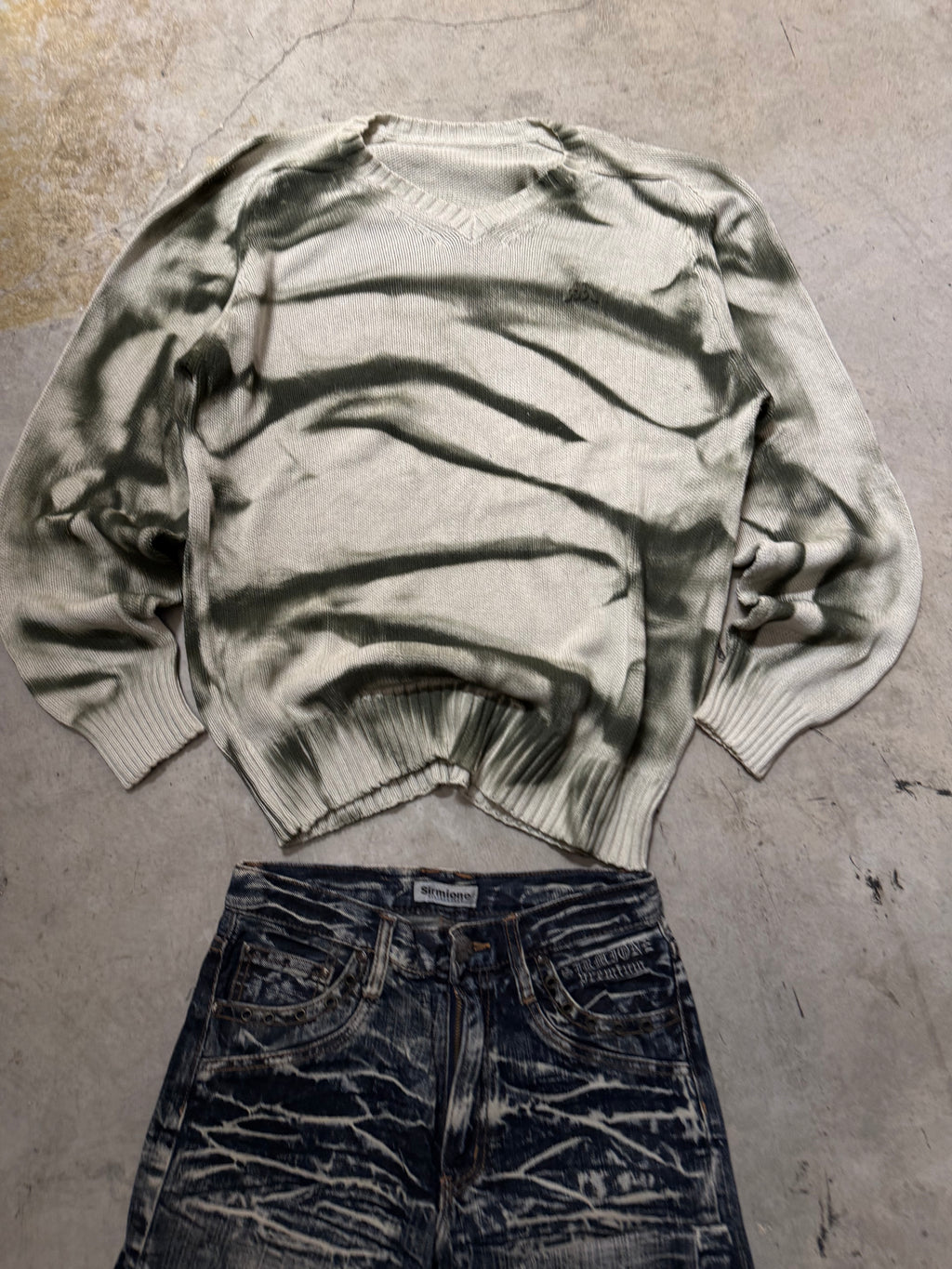 Vintage Knitted Y2k Sweater custom (L)