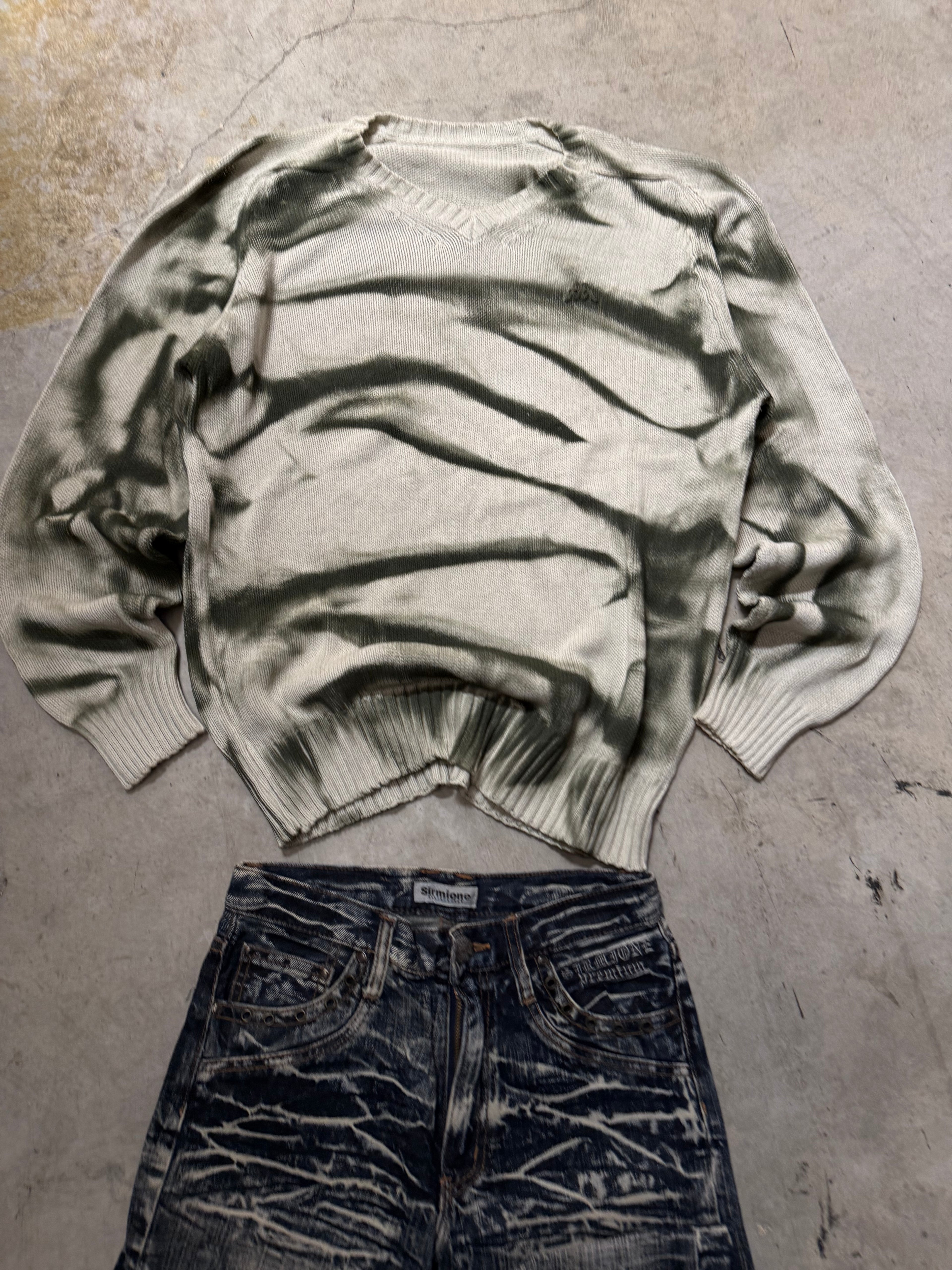 Vintage Knitted Y2k Sweater custom (L)