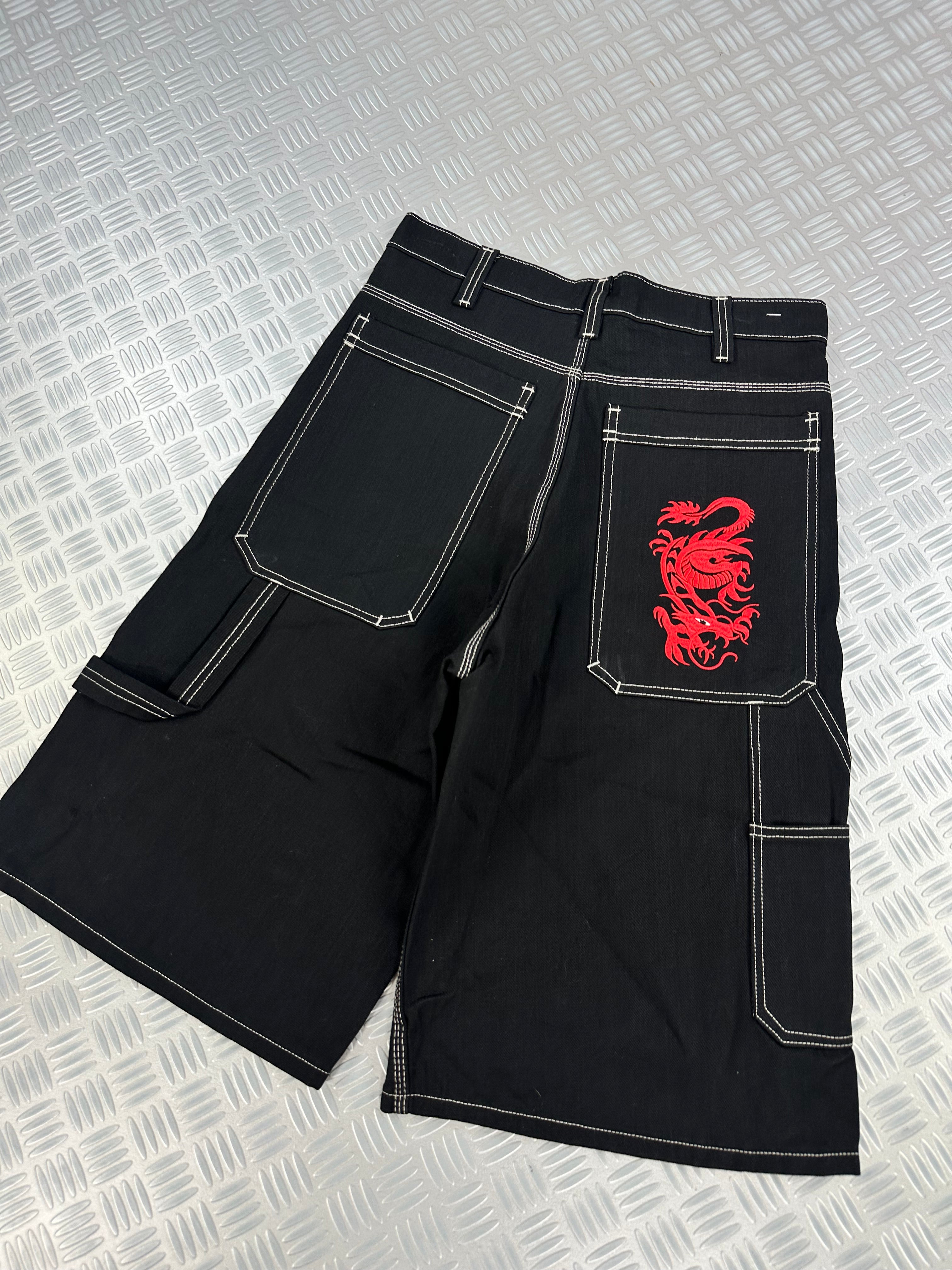 Black baggy jorts y2k 2000’s (M)