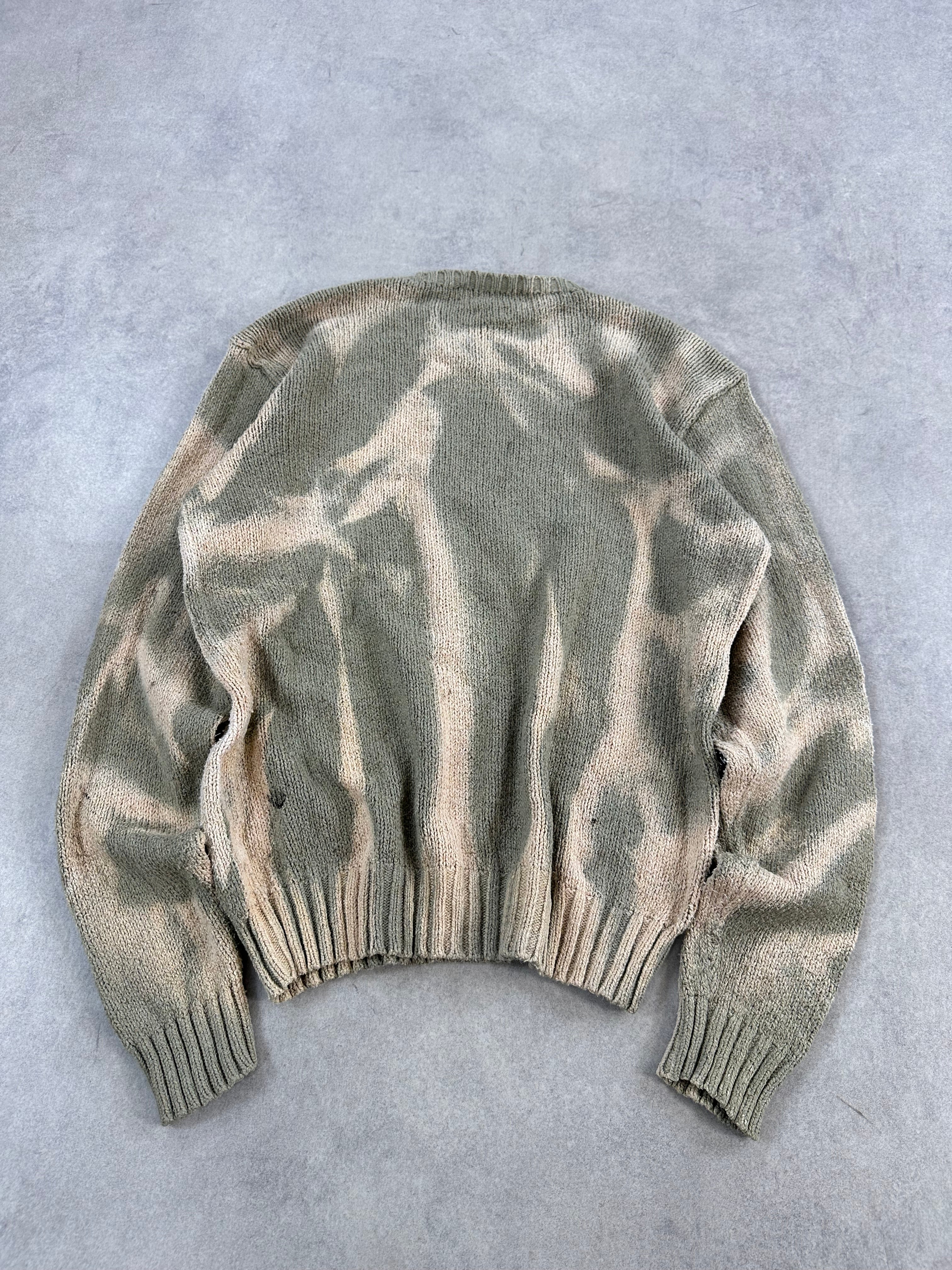 Vintage Polo Ralph Lauren Knitted Y2k Bleached Sweater (L) boxy fit