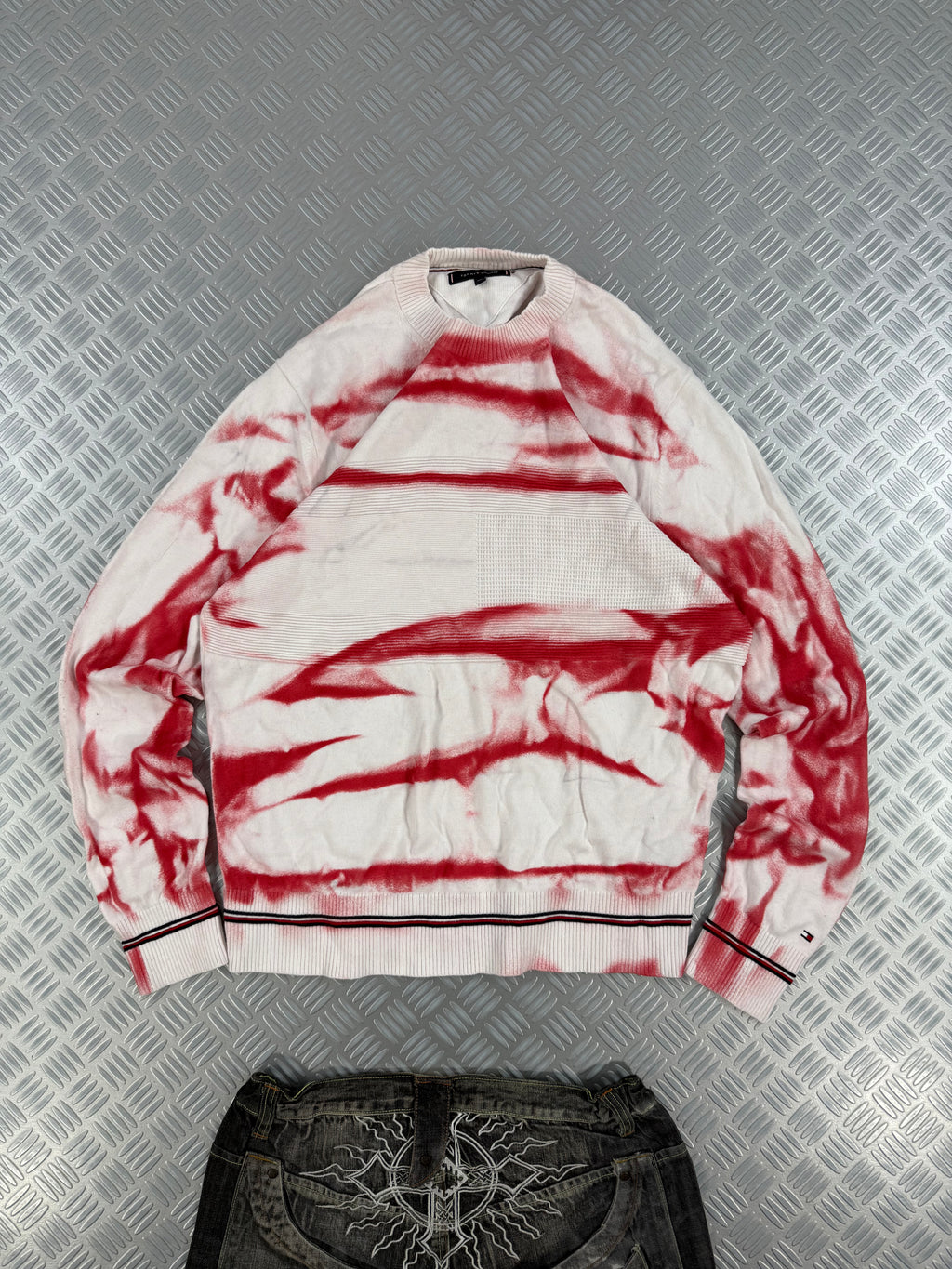 Vintage Tommy Hilfiger Y2k Knitted Sweater custom (XXL)