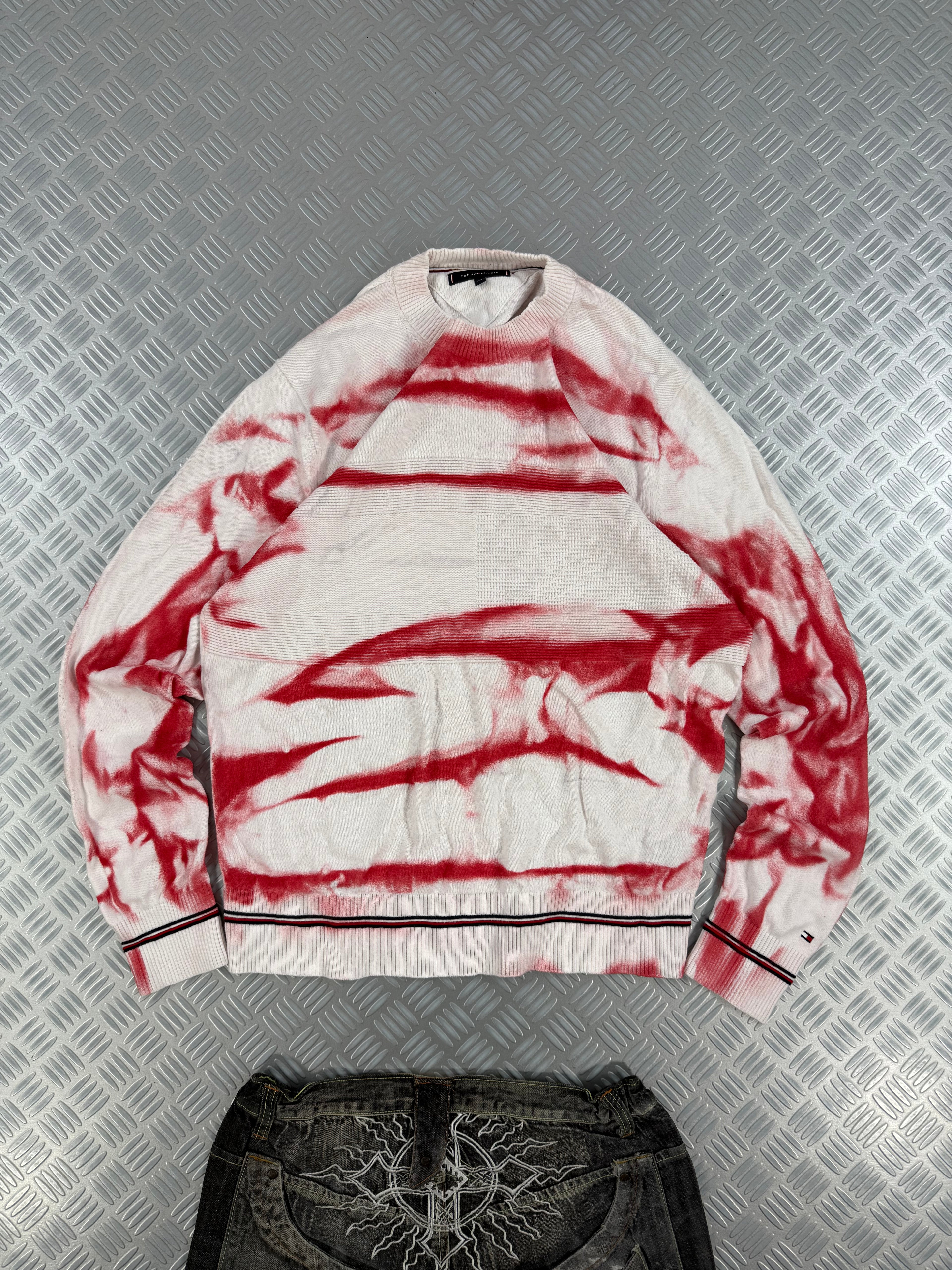 Vintage Tommy Hilfiger Y2k Knitted Sweater custom (XXL)