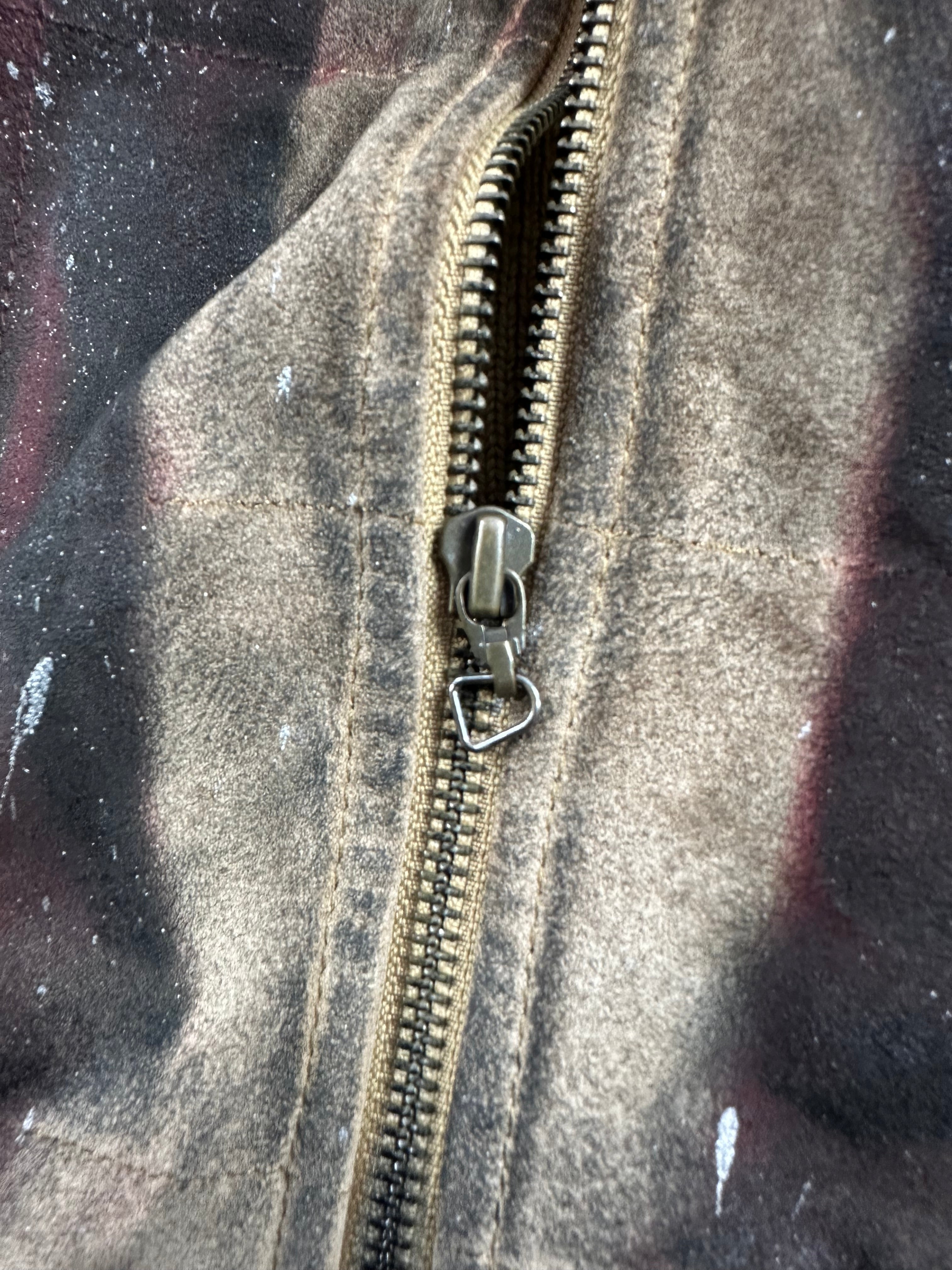 Vintage Burberry Distressed Full Zip Up Knitted Sweater (XL)