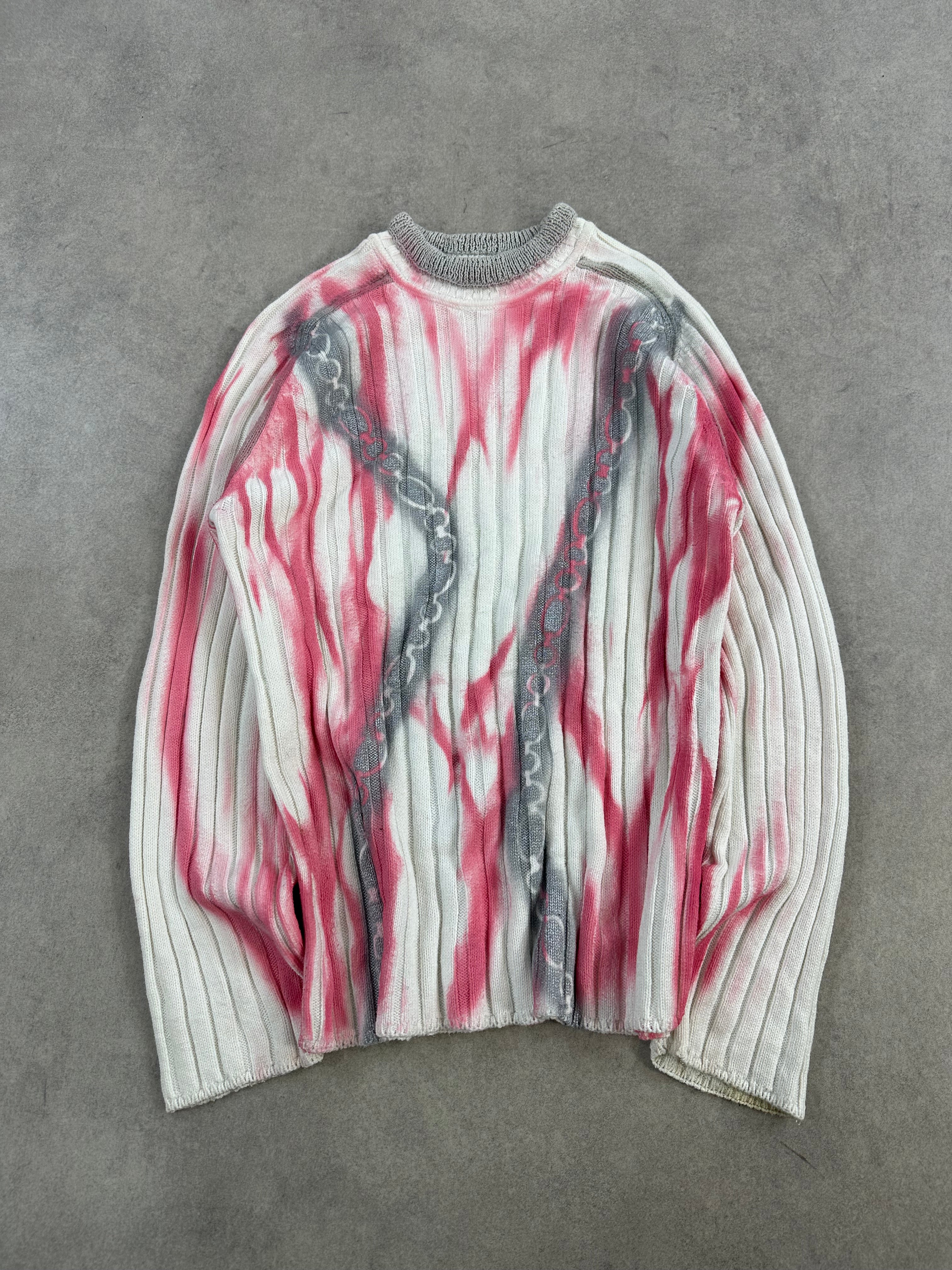 Y2K custom knitted sweater (M)