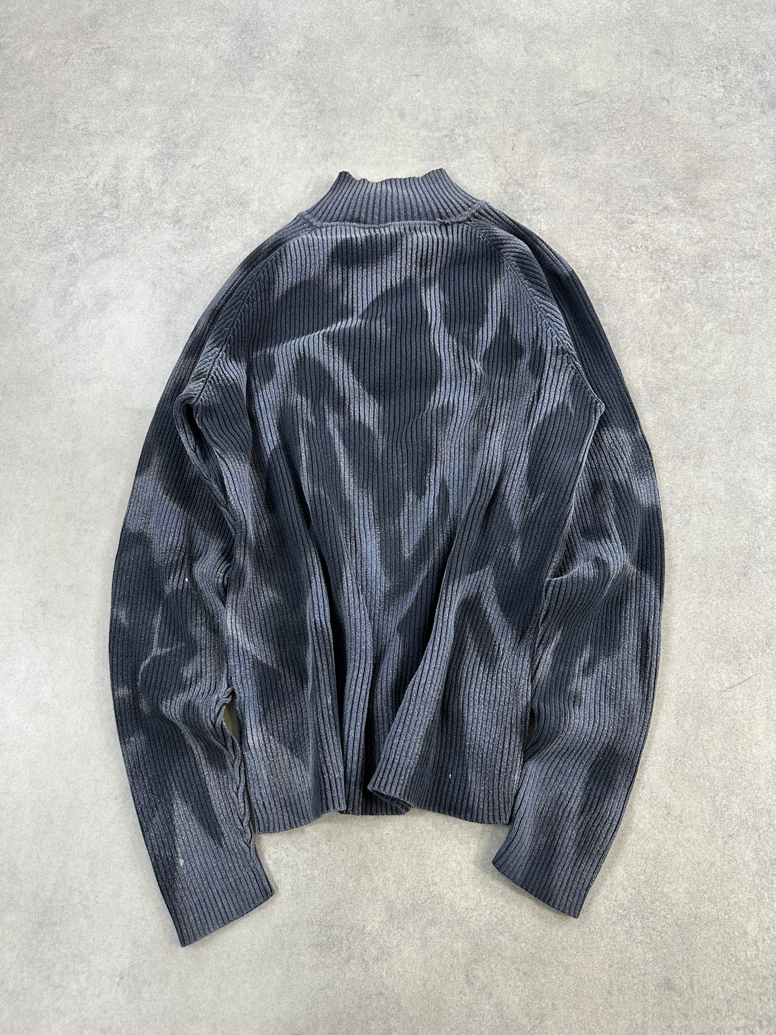 Vintage Knitted Y2k asymetrical Sweater custom (M)