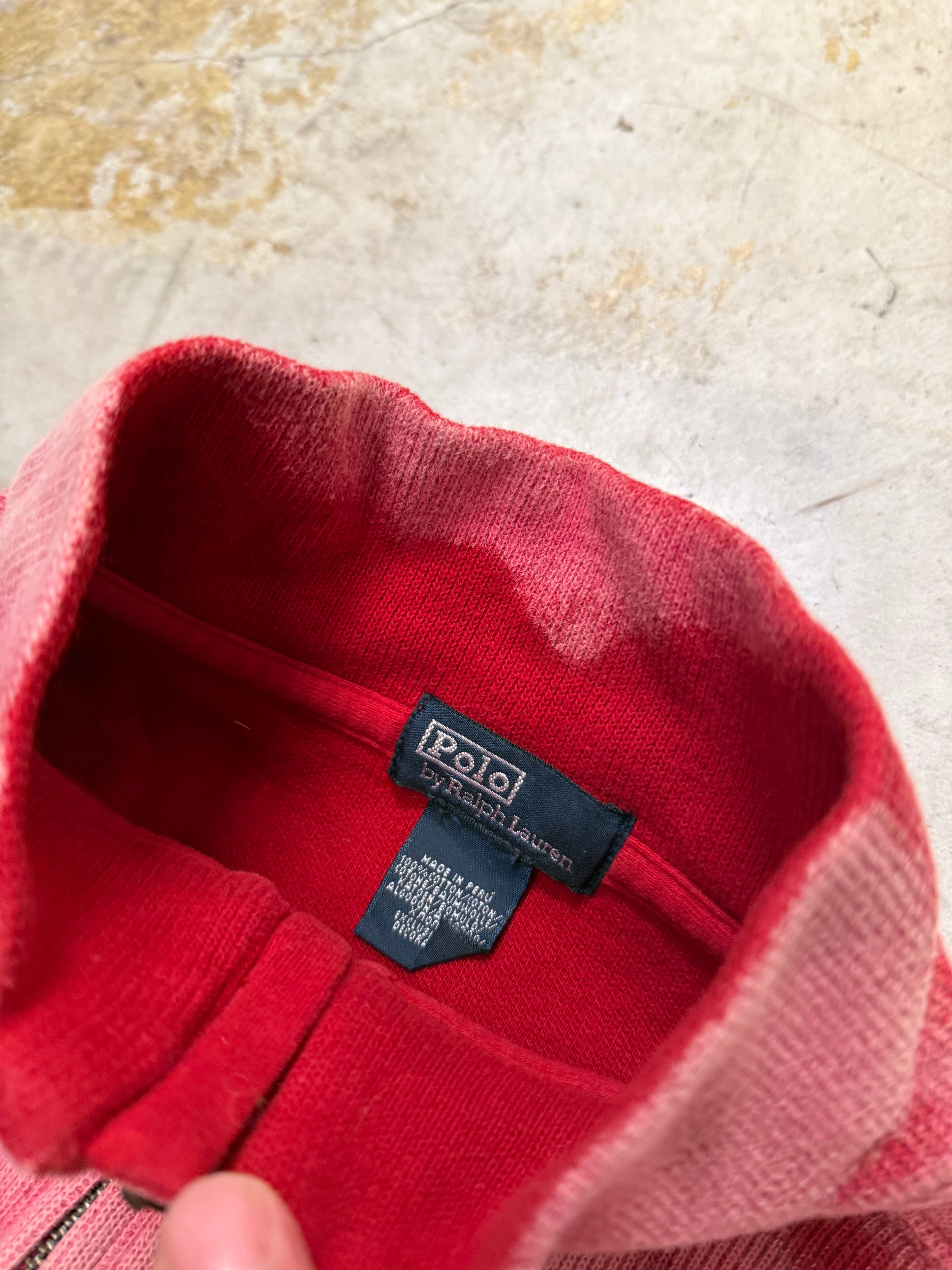 Vintage Polo Ralph Lauren Y2k 1/4 Zip Knitted Sweater custom (S)