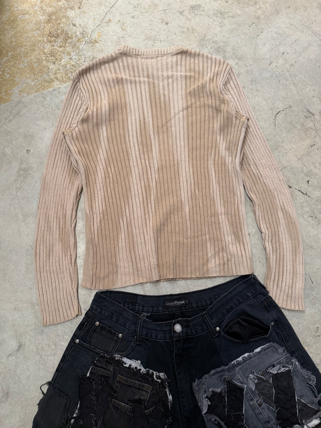 Vintage Knitted Bleached sweater (L)