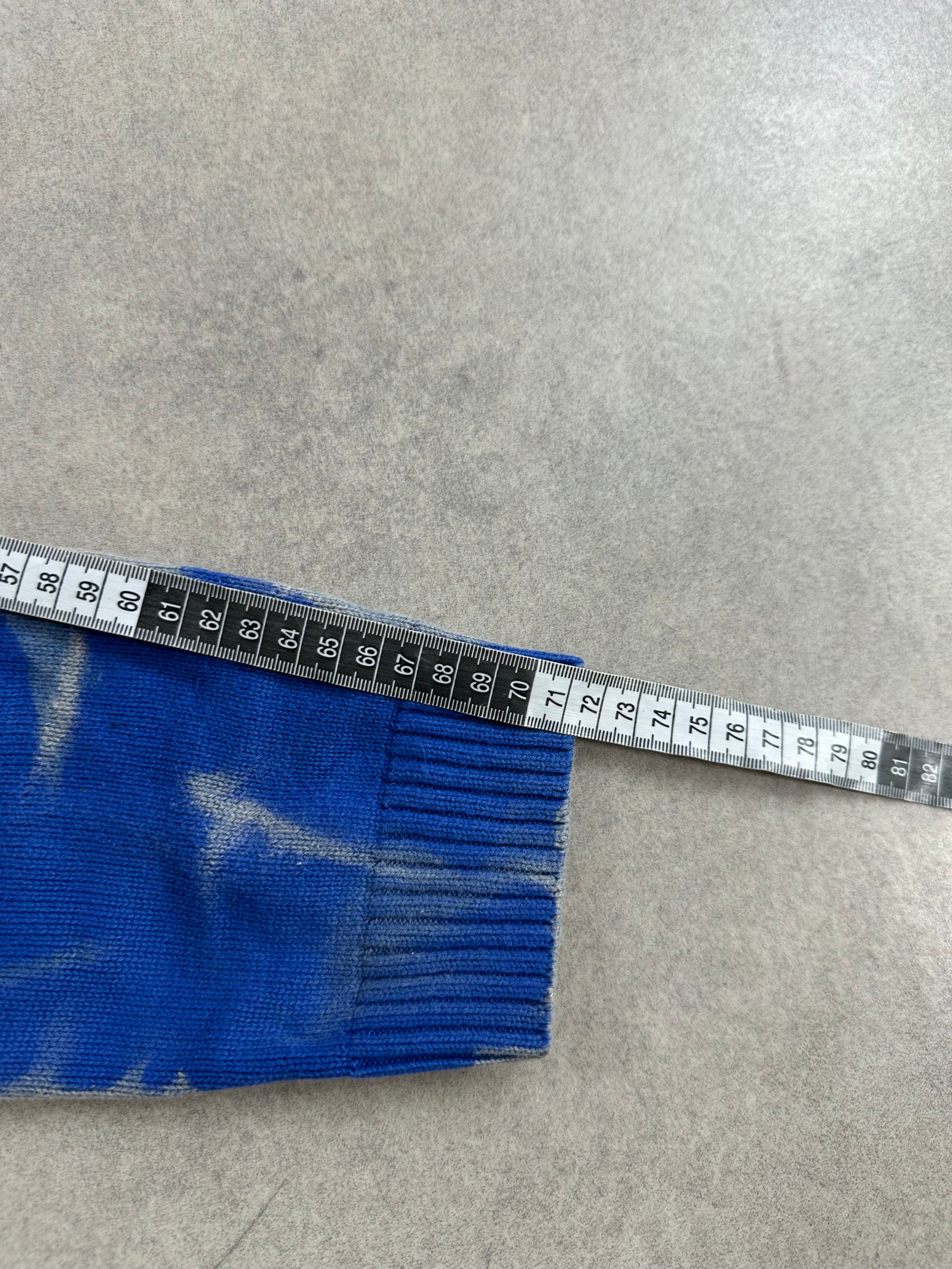 Mid zip knitted sweater custom y2k (L)