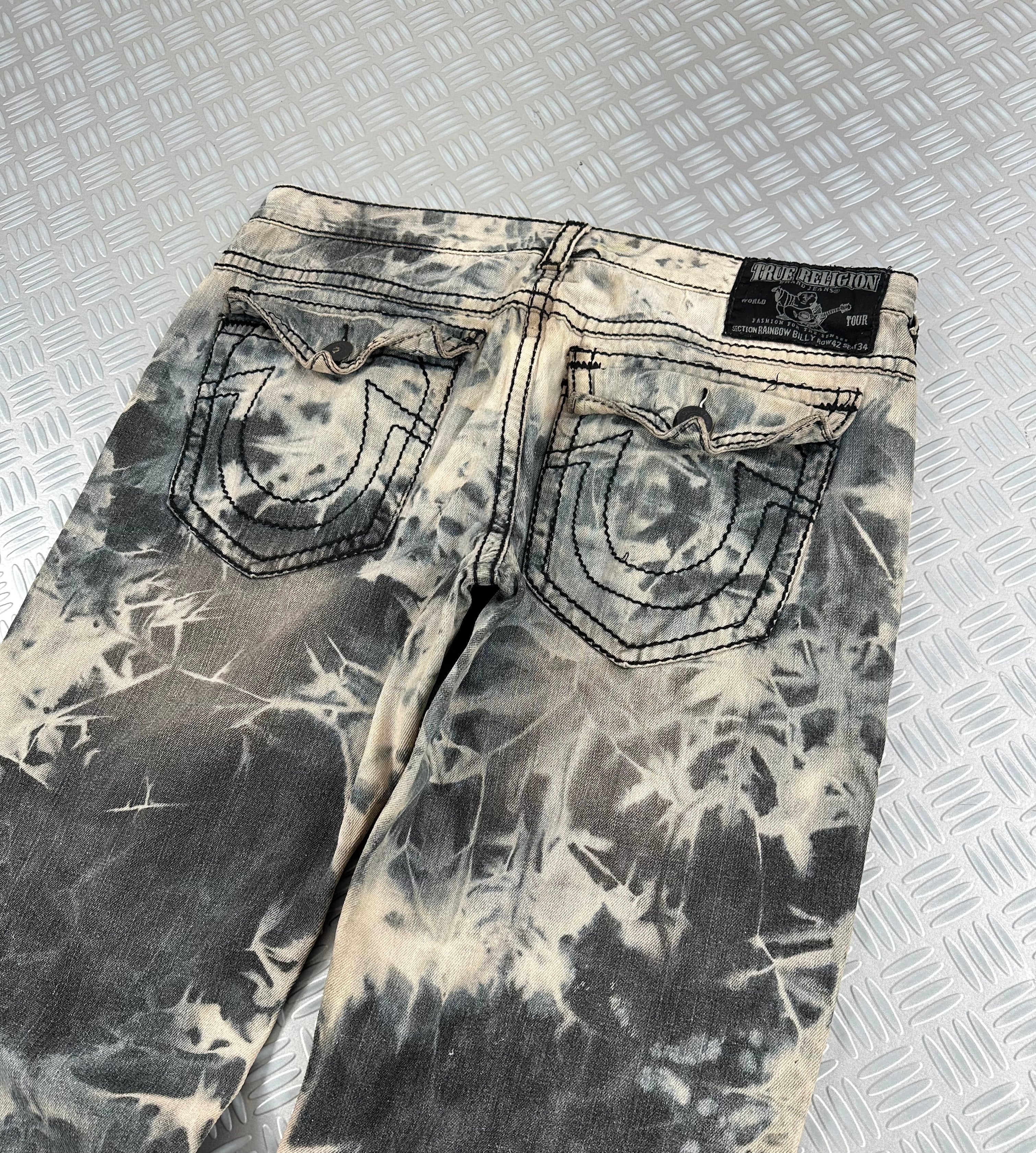 True religion rainbow billy jeans custom acid washed 00’s (XXL)