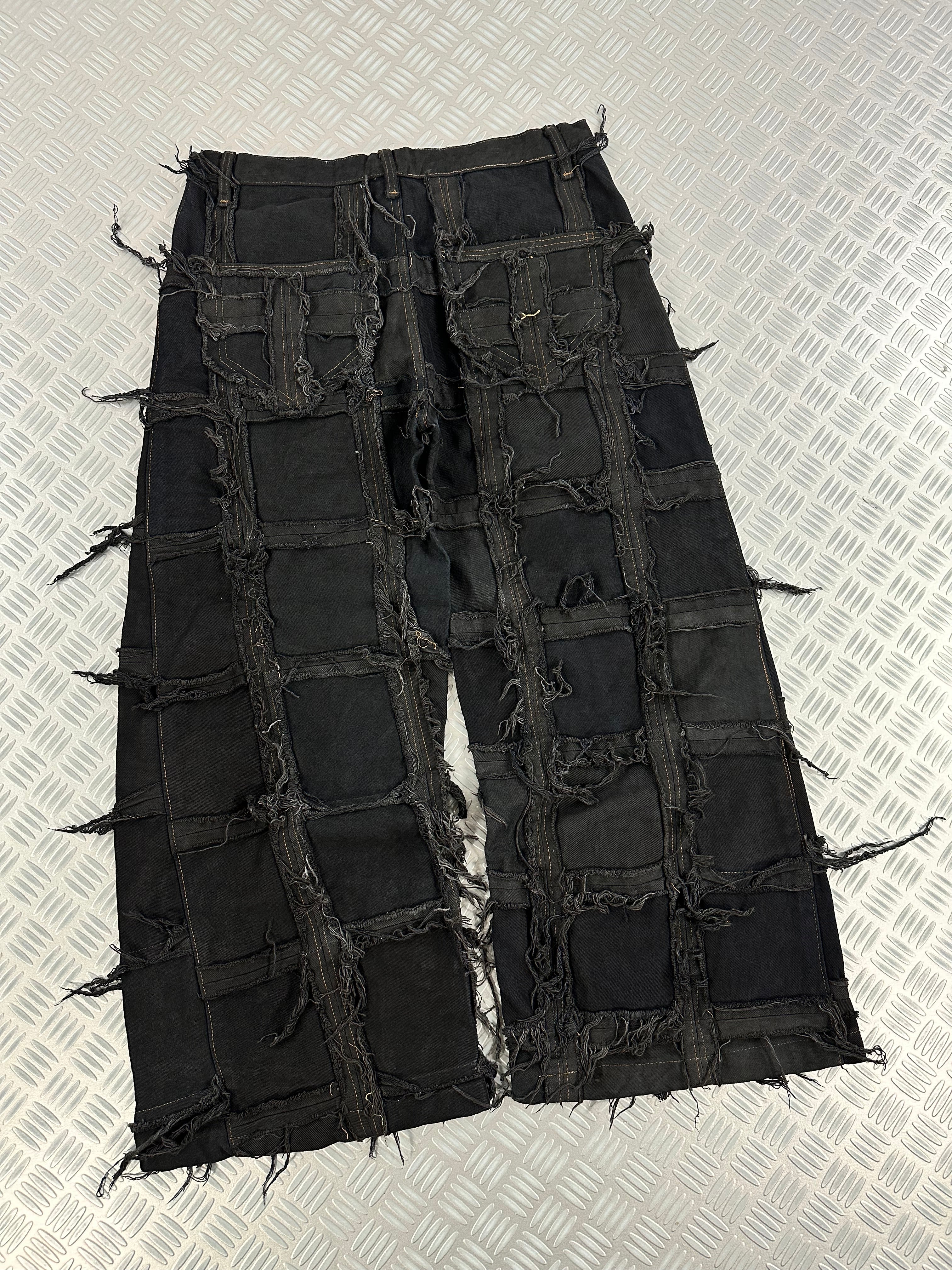 Baggy jeans patchwork upcycled handmade