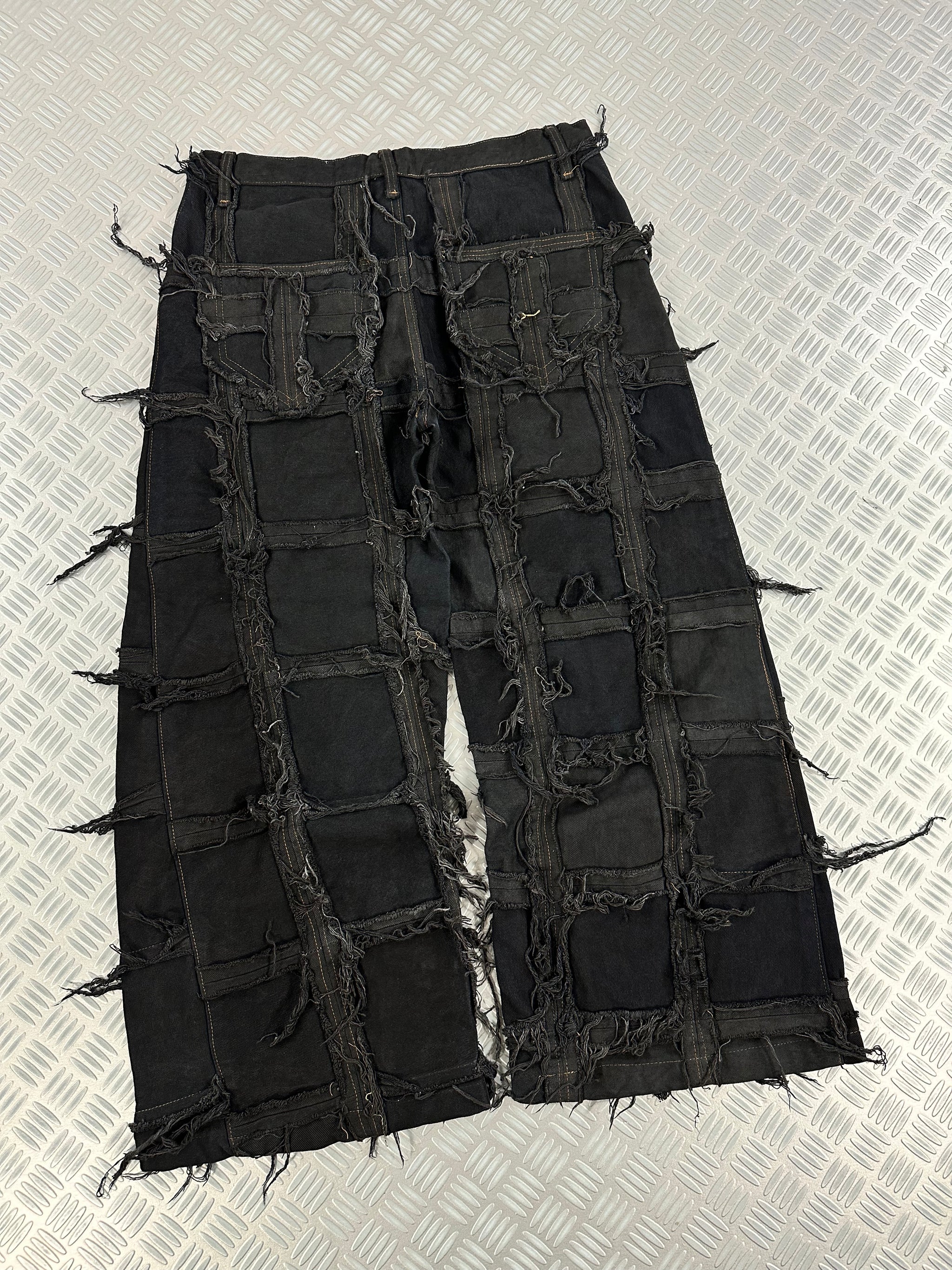 Baggy jeans patchwork upcycled handmade