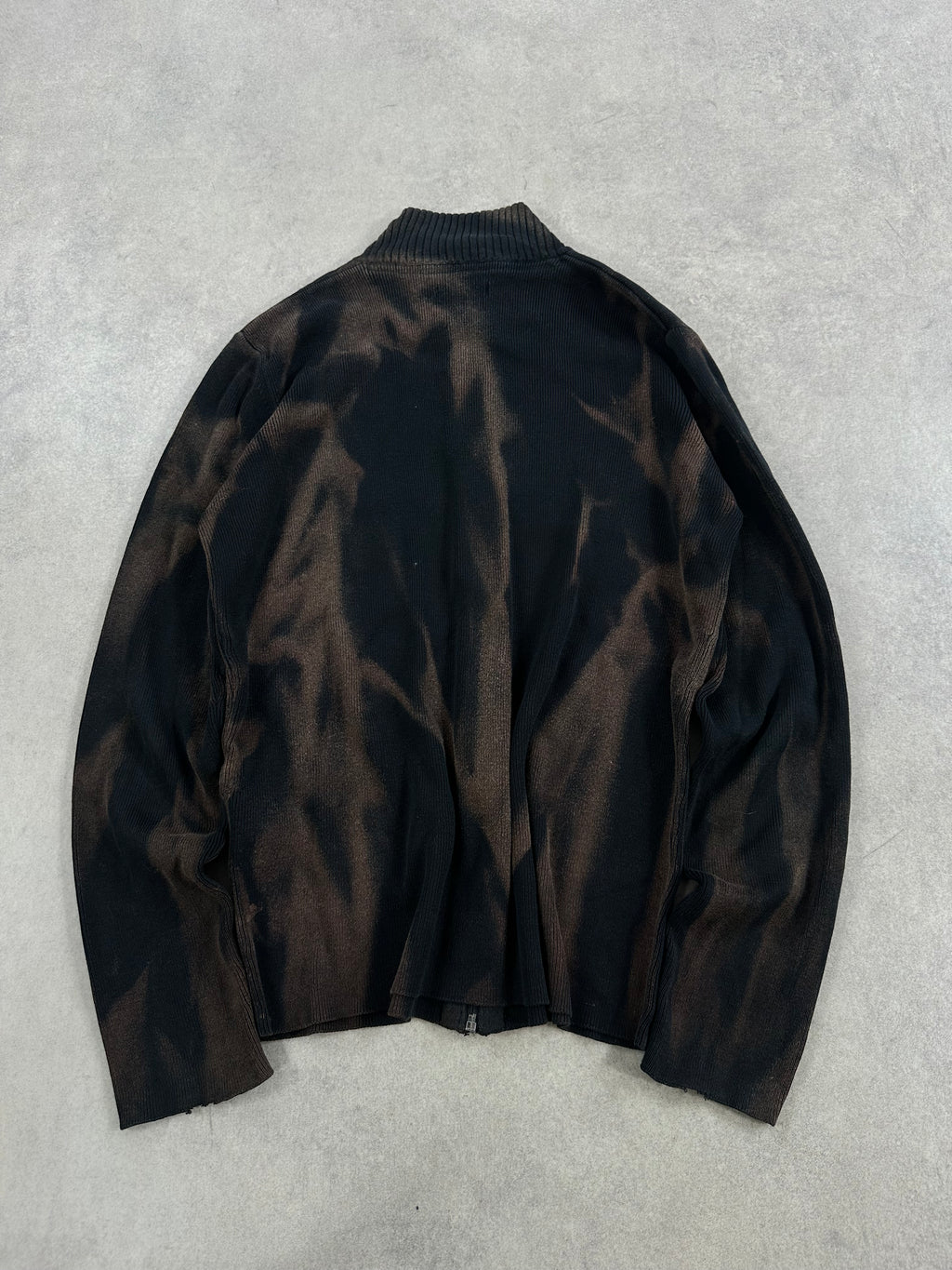 Full zip knitted sweater custom y2k (S)