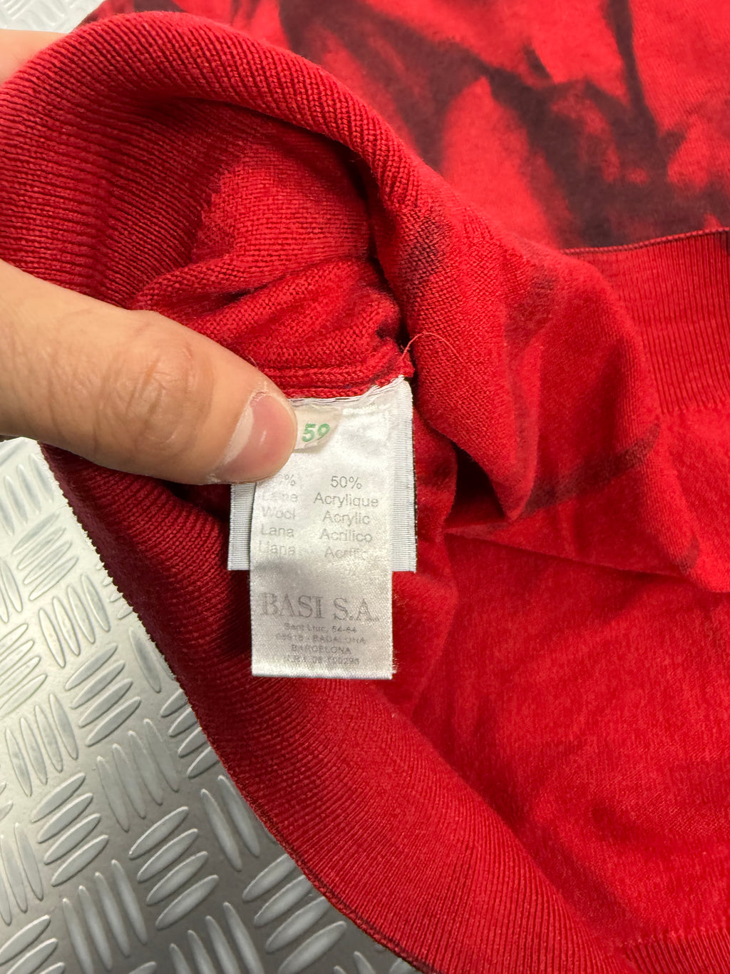 Vintage Lacoste Y2k Knitted Sweater custom (L)