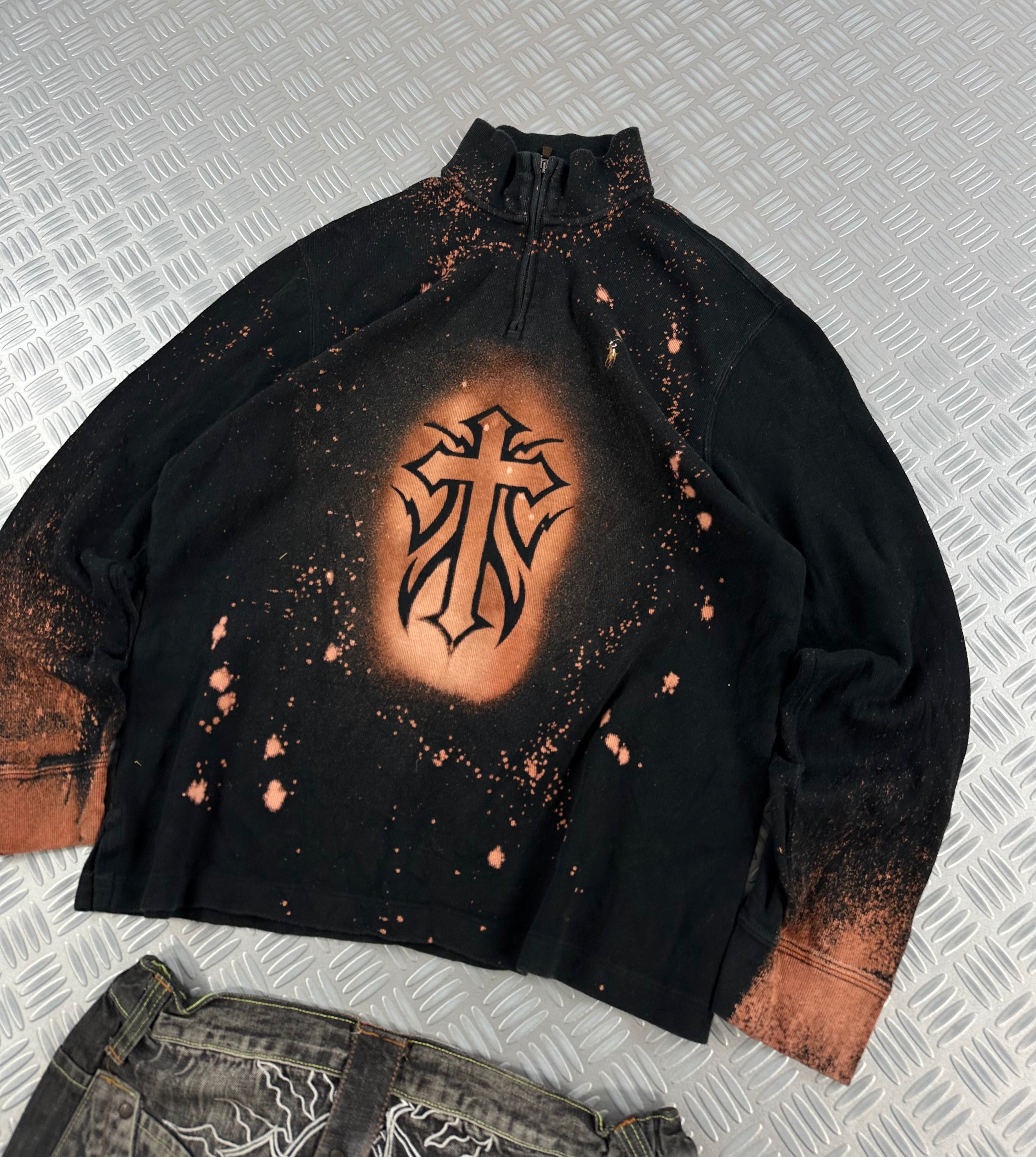 polo Ralph Lauren knitted sweater vintage custom y2k (M)
