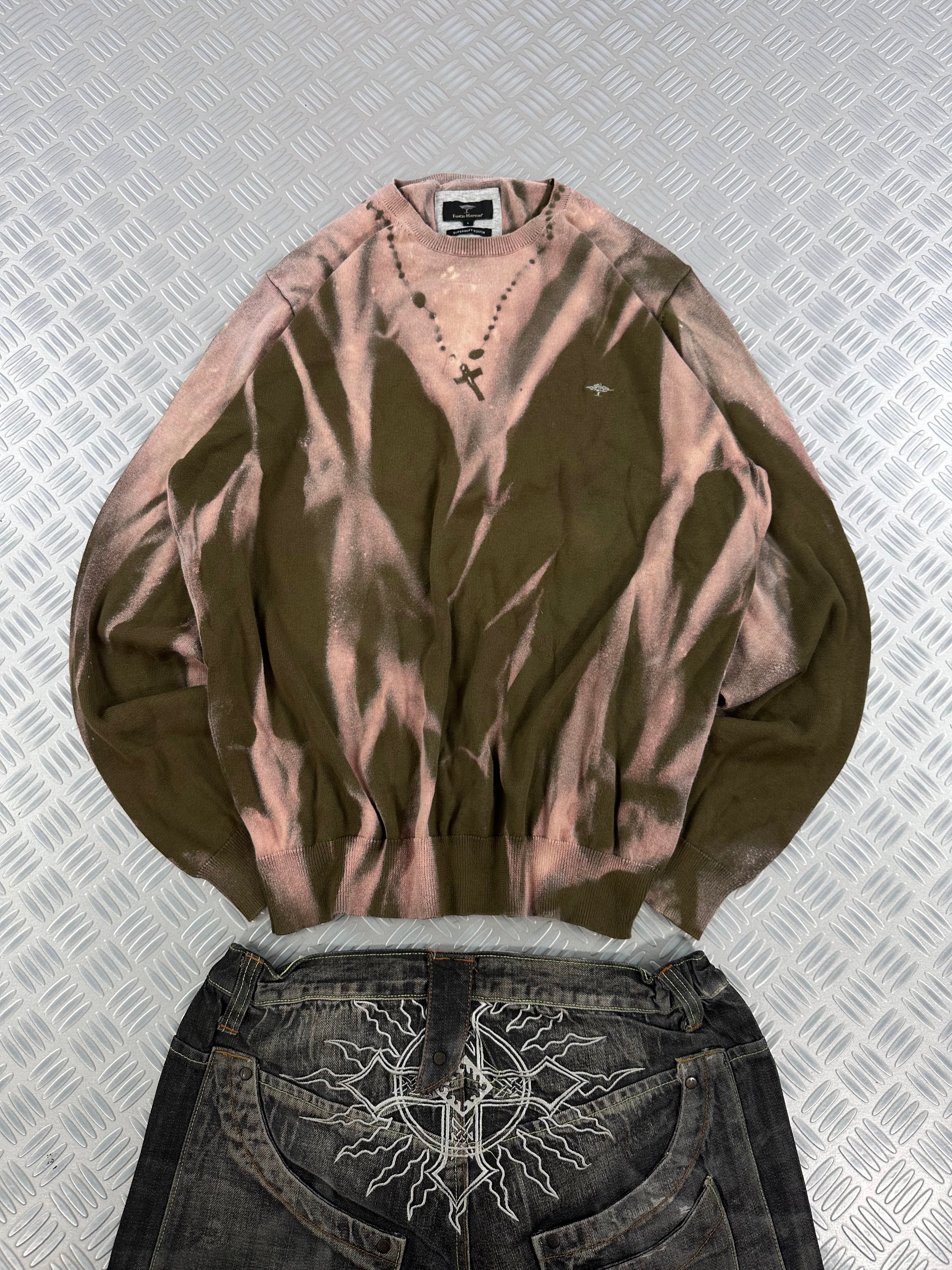 Vintage knitted sweater handmade (L)