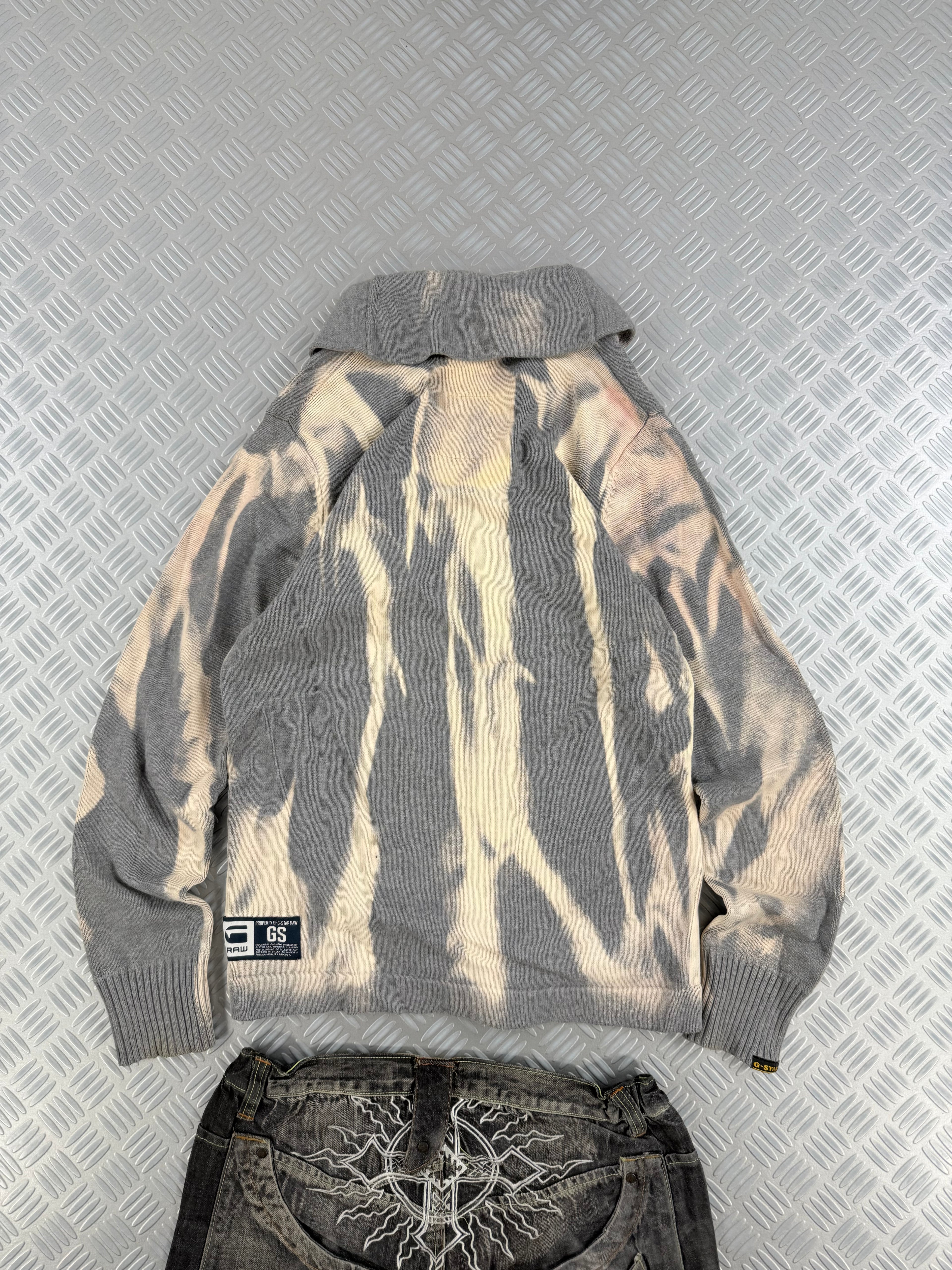 Vintage G-Star Cardigan Bleached Sweater (M)