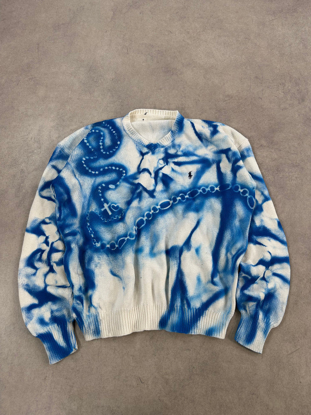 Vintage Polo Ralph Lauren Y2k Knitted Sweater custom (L)