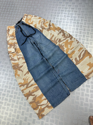 Super baggy jeans handmade patchwork (XXS)