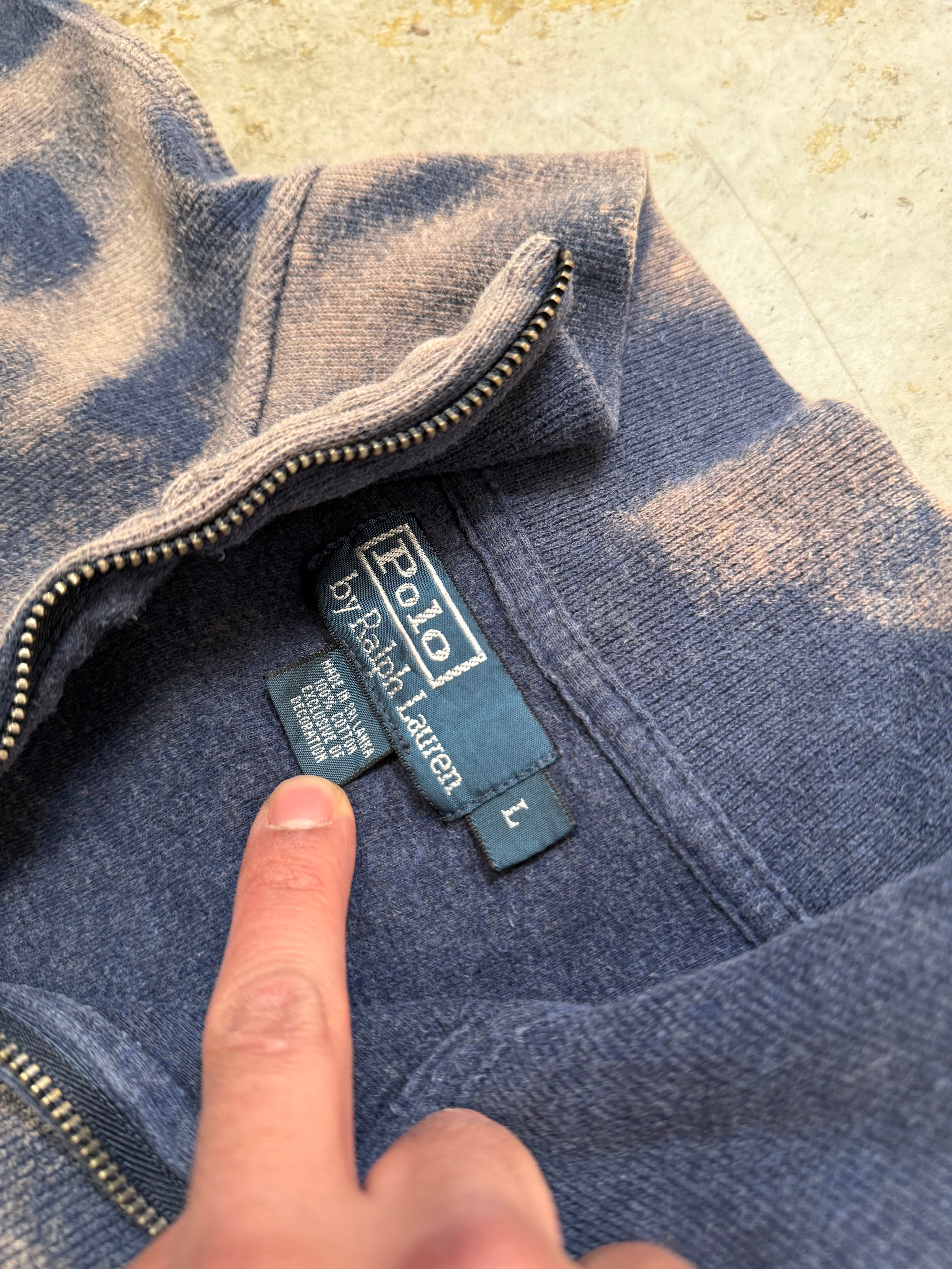 Vintage Polo Ralph Lauren Y2k 1/4 Zip Sweater custom (L)