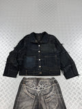 Harrington bomber jacket boxy fit handmade upcycled patchwork