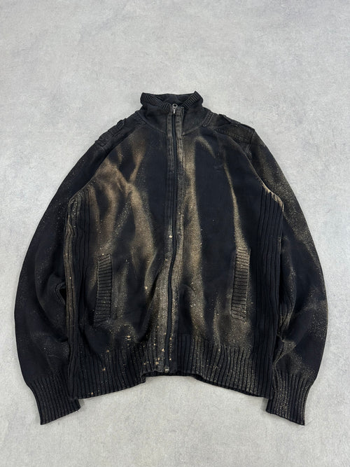 Full zip knitted sweater custom 00’s (S)