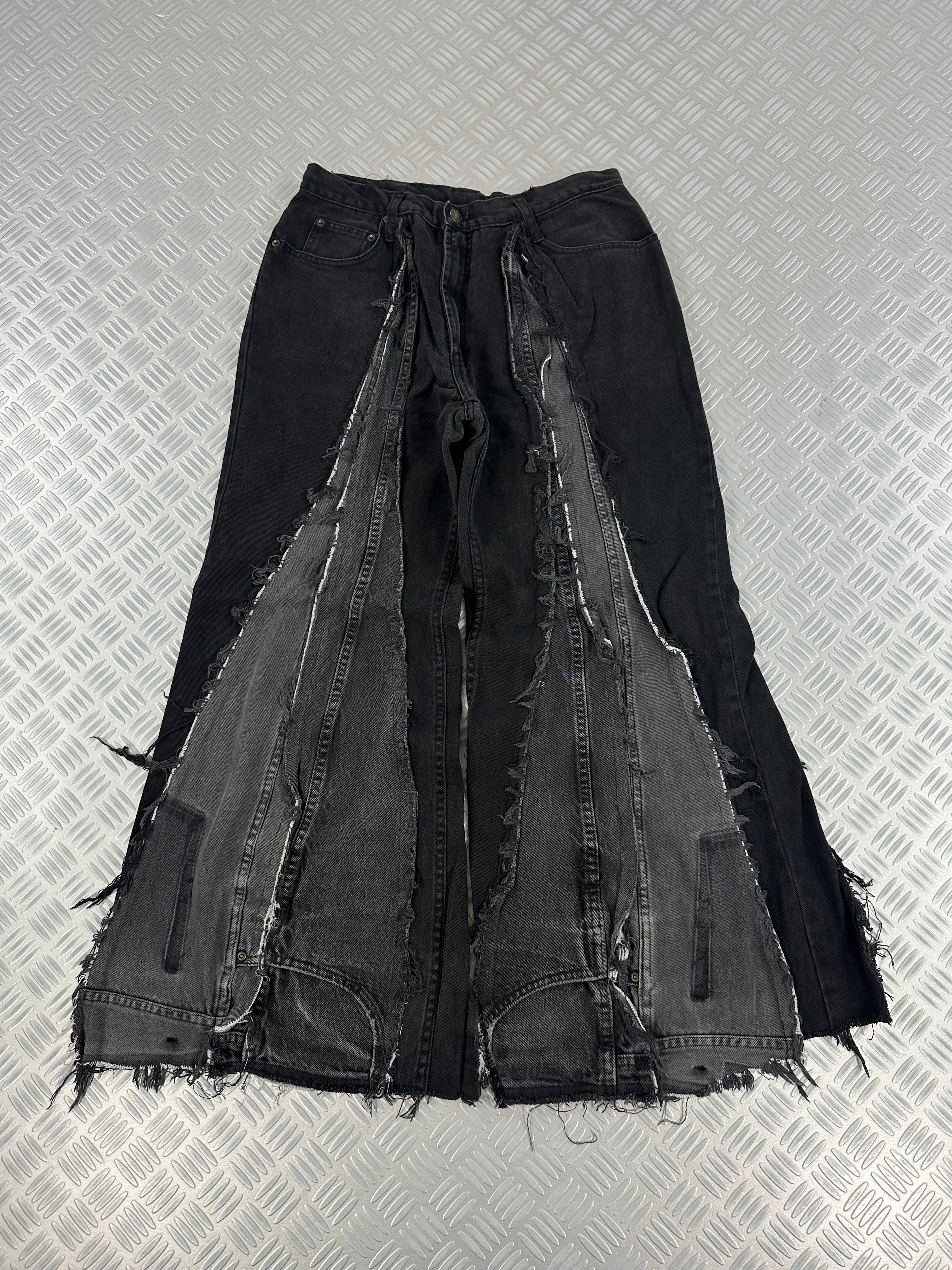 Super baggy jeans handmade patchwork upcycled