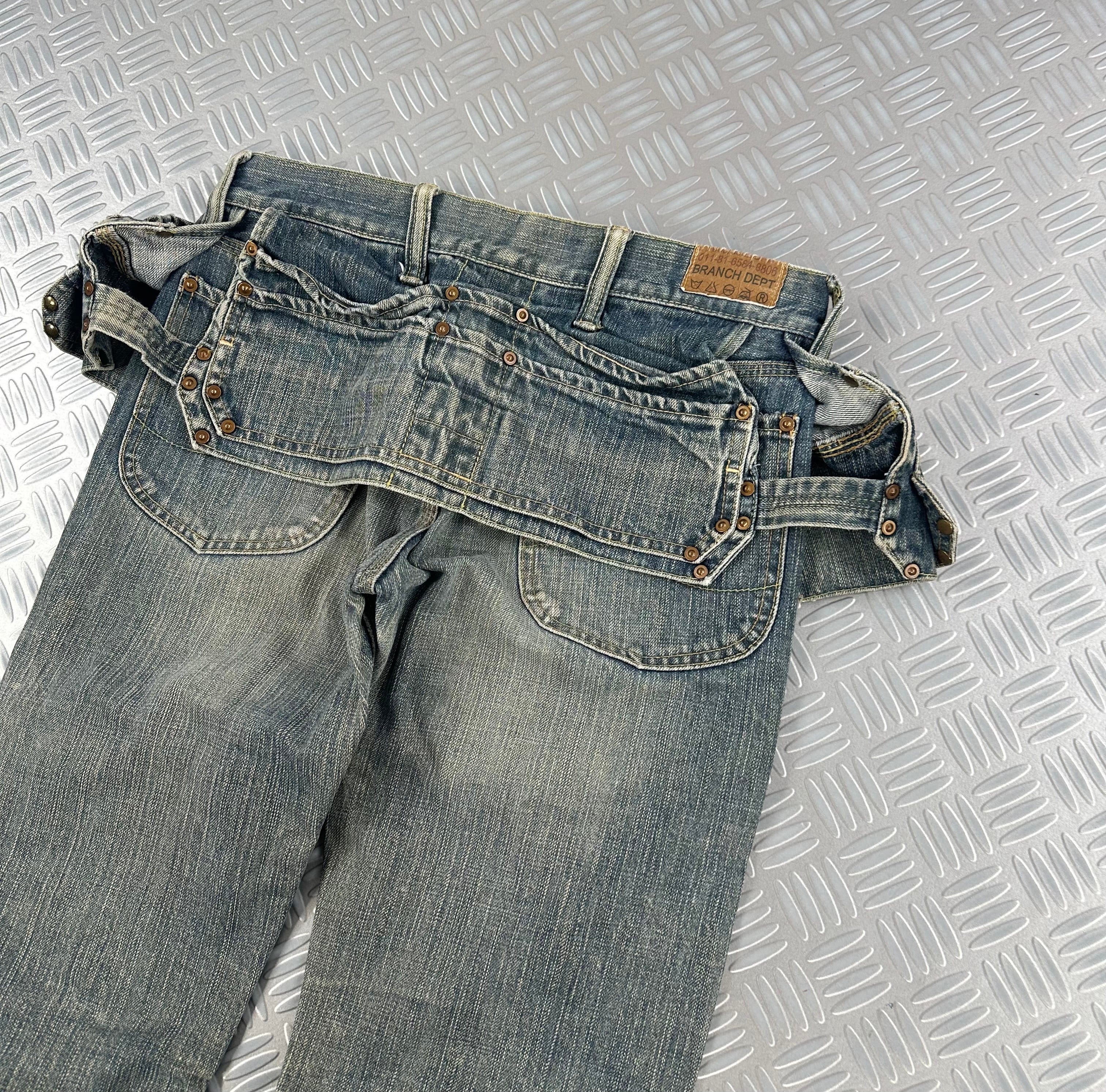 Flared jeans y2k 00’s multipocket made in Japan (M)