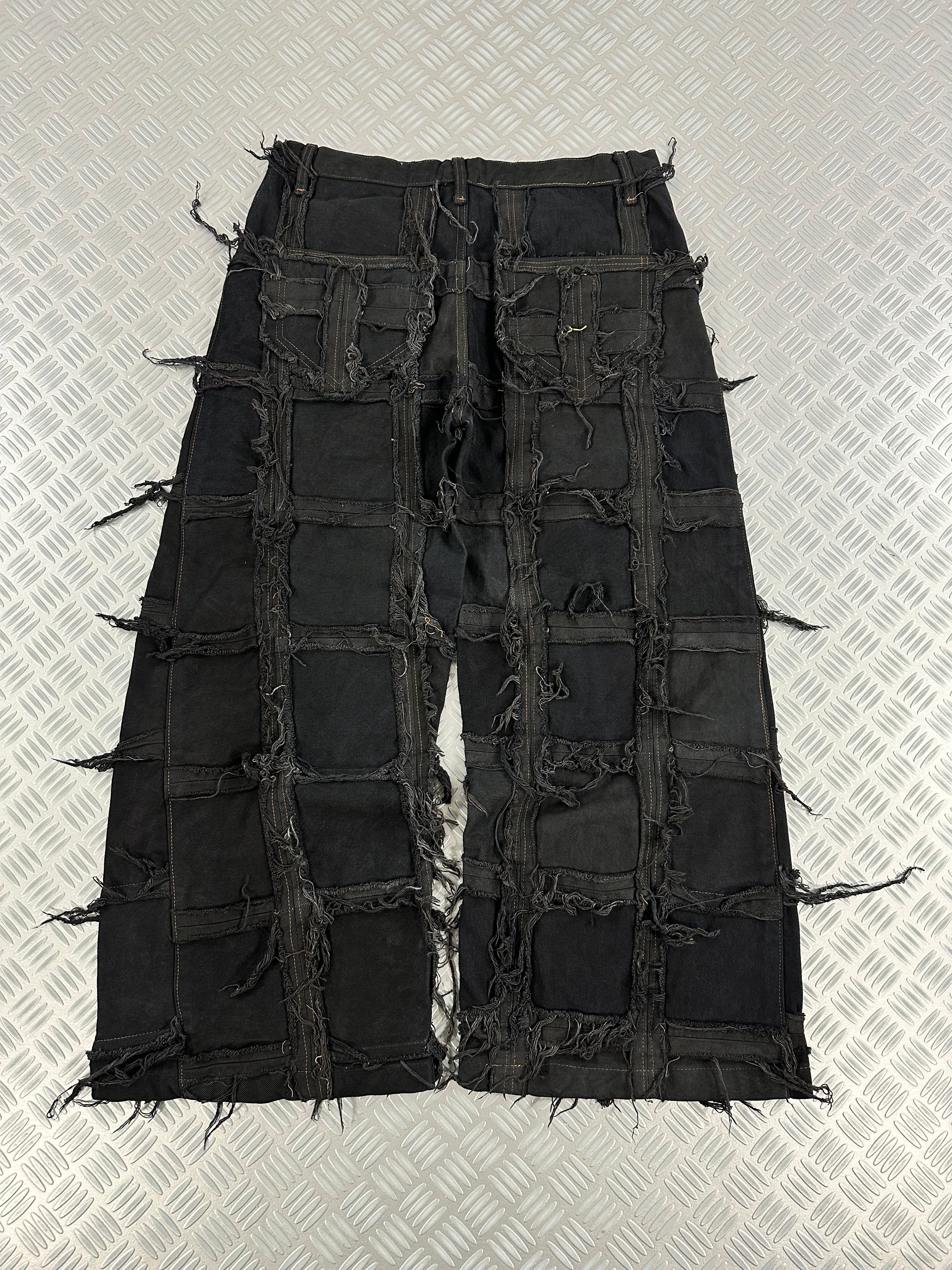 Baggy jeans patchwork upcycled handmade