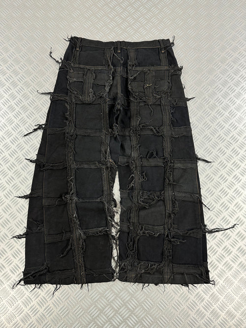 Baggy jeans patchwork upcycled handmade