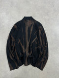 Full zip knitted sweater custom y2k (S)