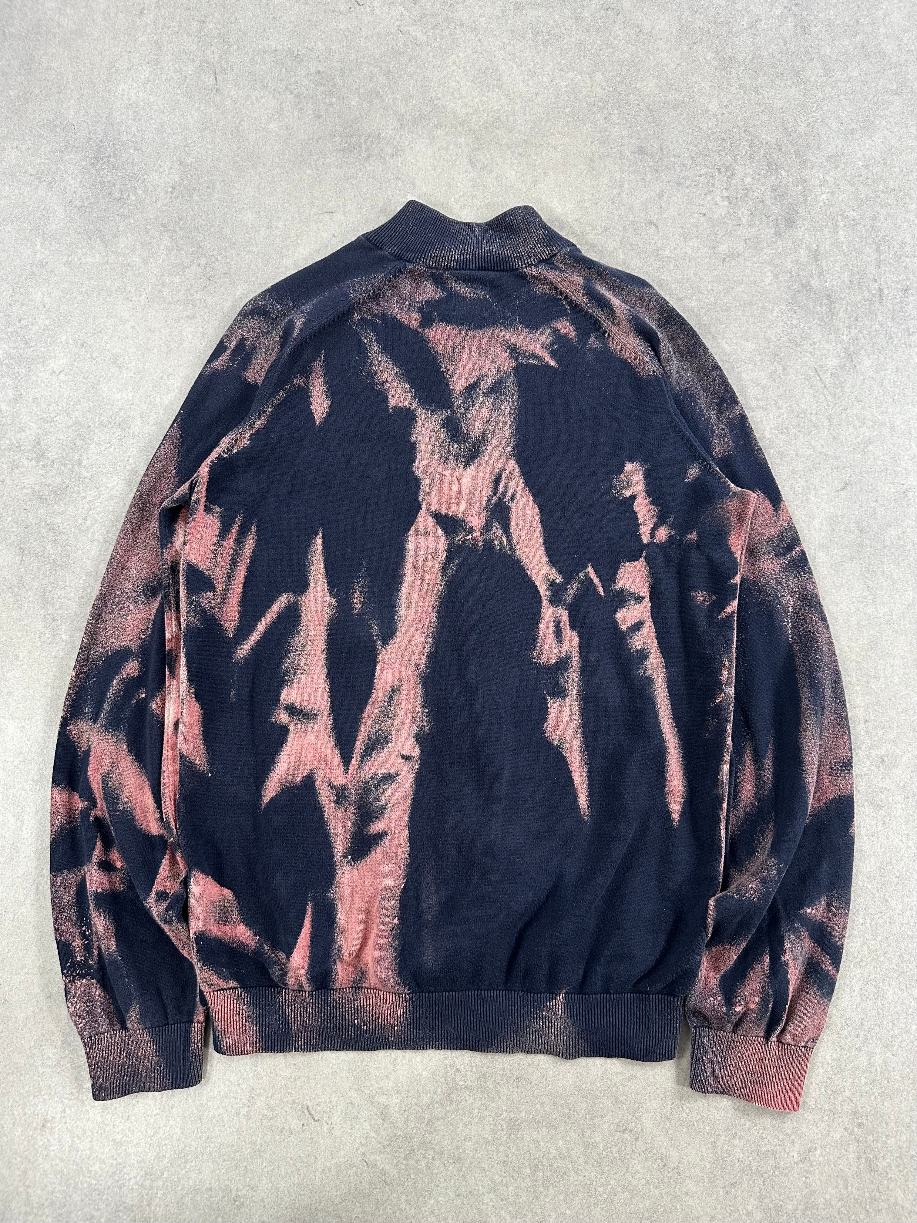 Full zip knitted sweater custom y2k (M)