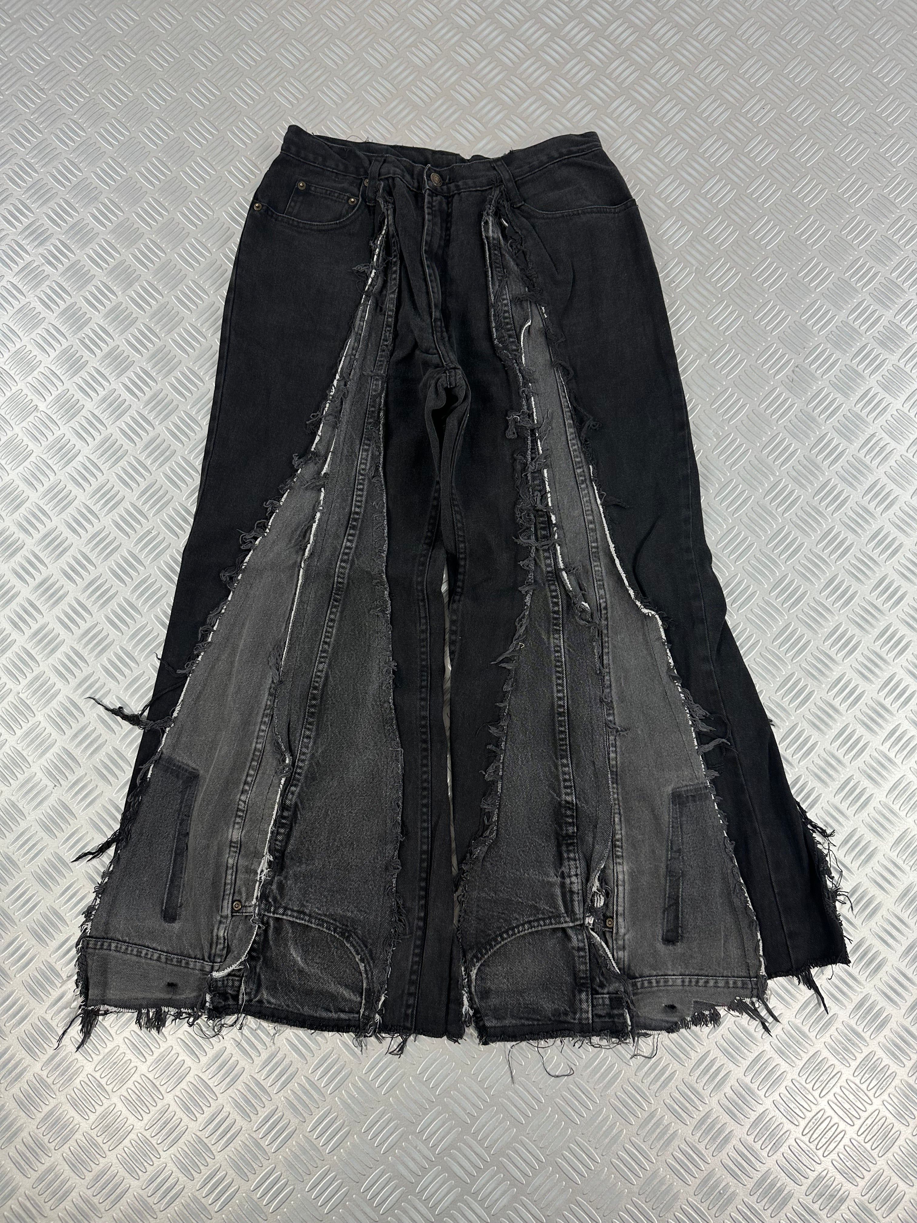 Super baggy jeans handmade patchwork upcycled