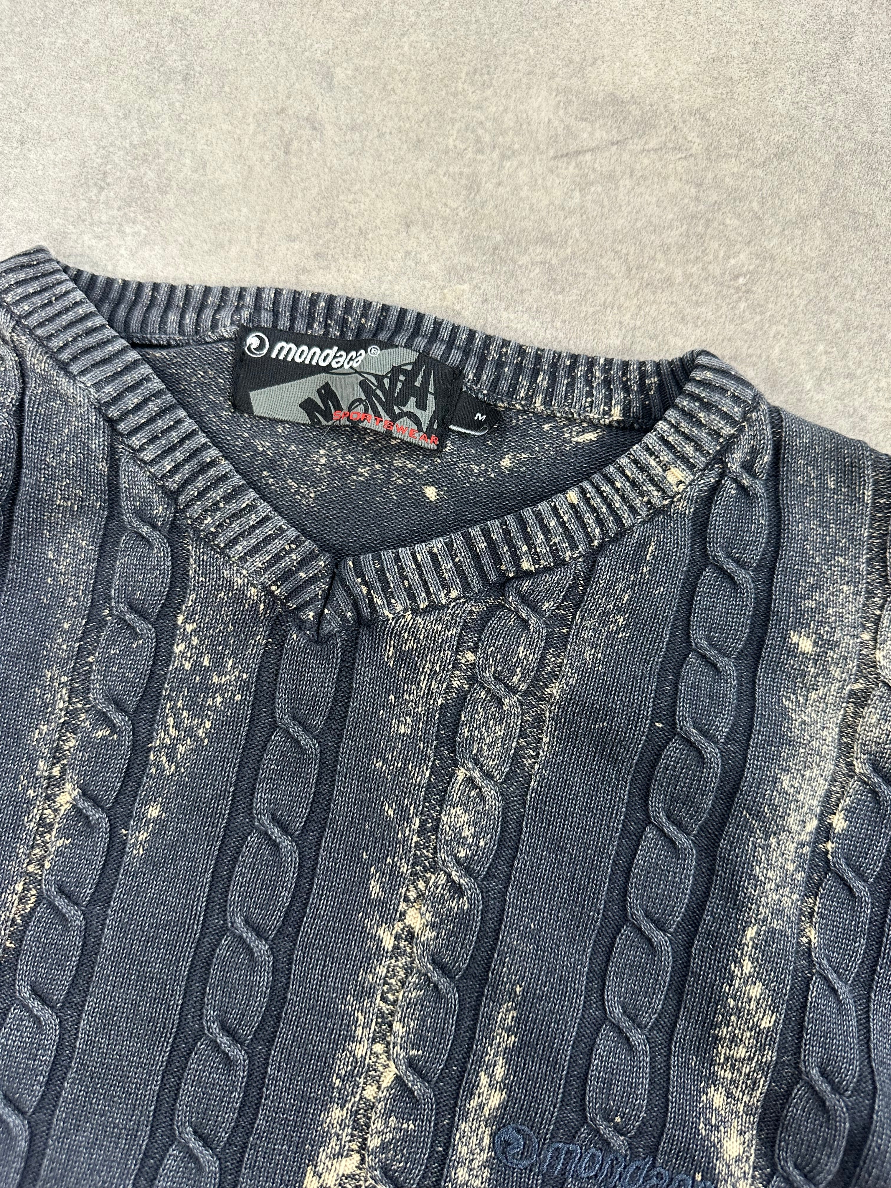 Vintage Knitted Y2k Bleached Sweater custom (M)