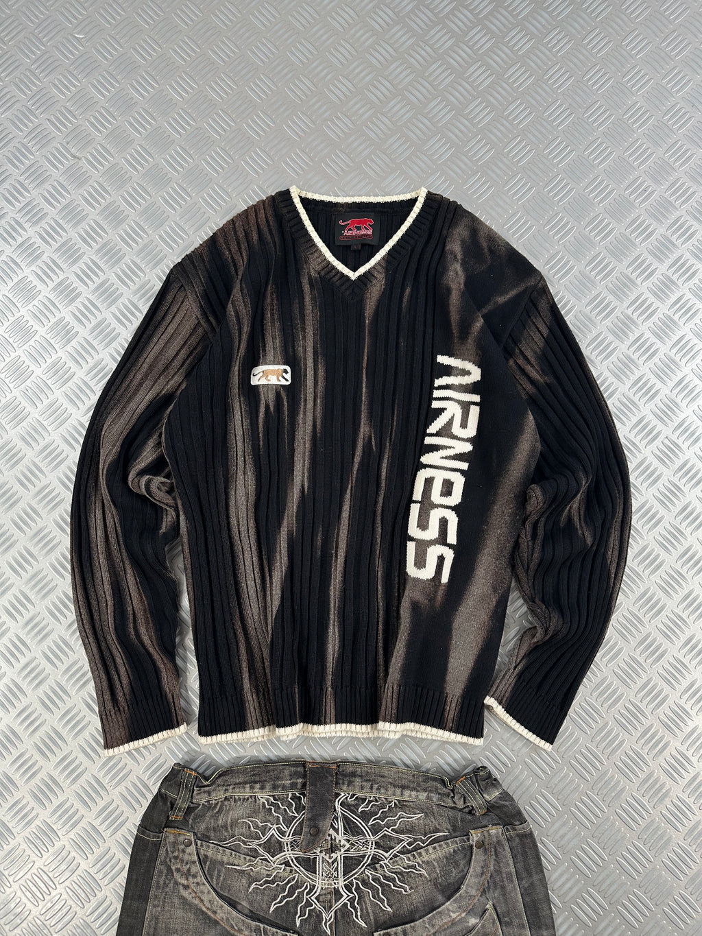 Knitted sweater y2k custom 00’s (L)